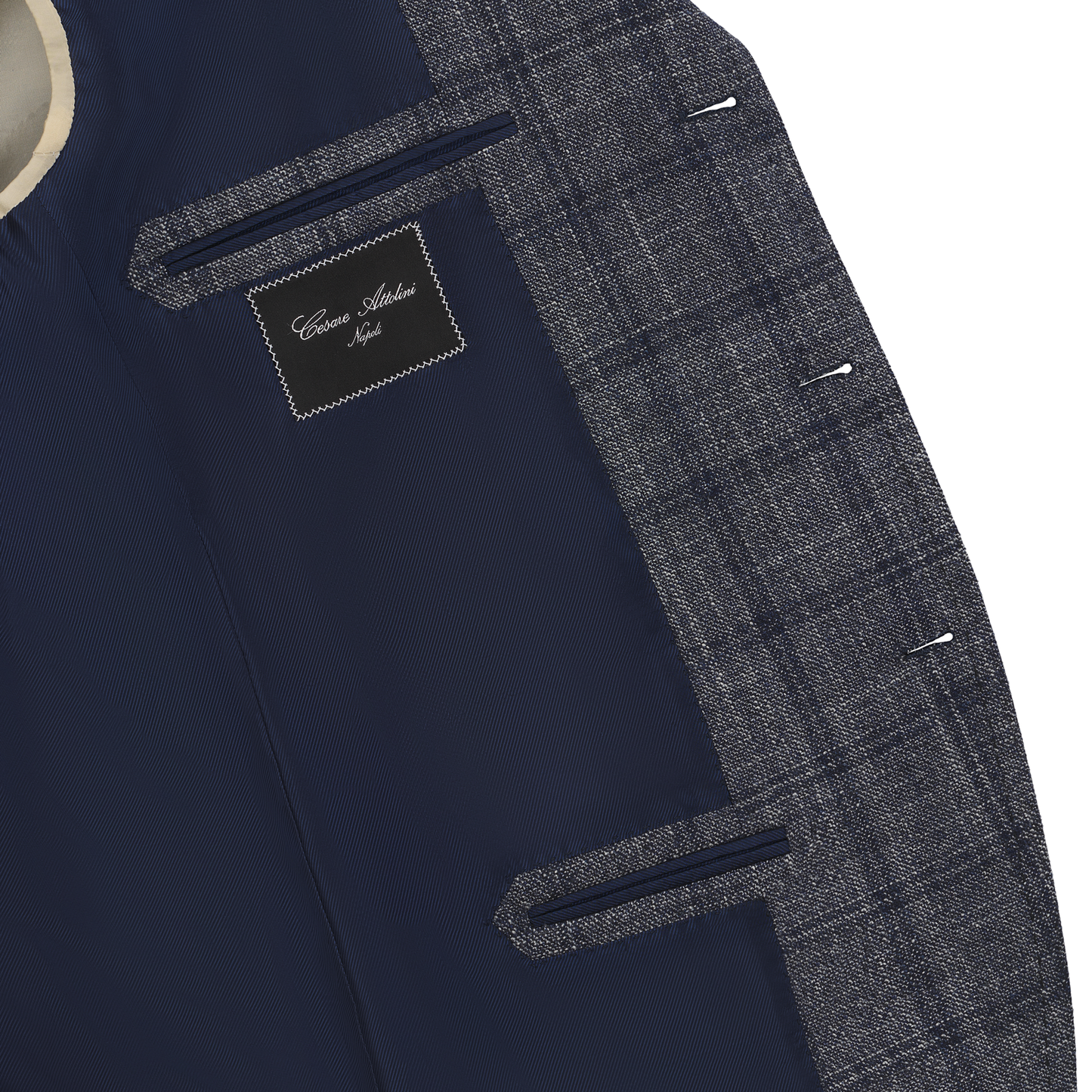 Cesare Attolini Single-Breasted Checked Wool, Silk and Cashmere-Blend Jacket in Grey and Blue - SARTALE