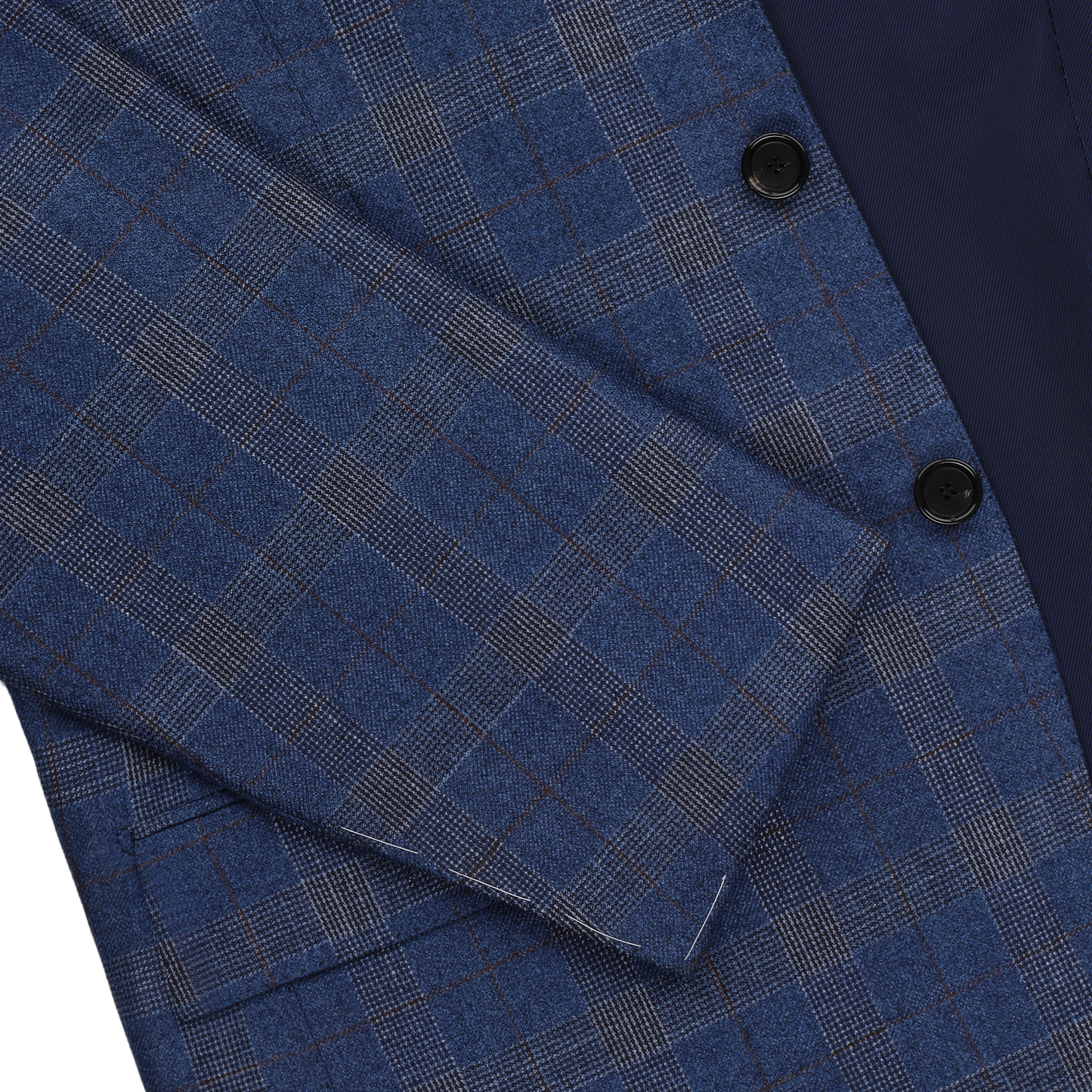 Single-Breasted Checked Cashmere and Silk-Blend Jacket in Light Blue
