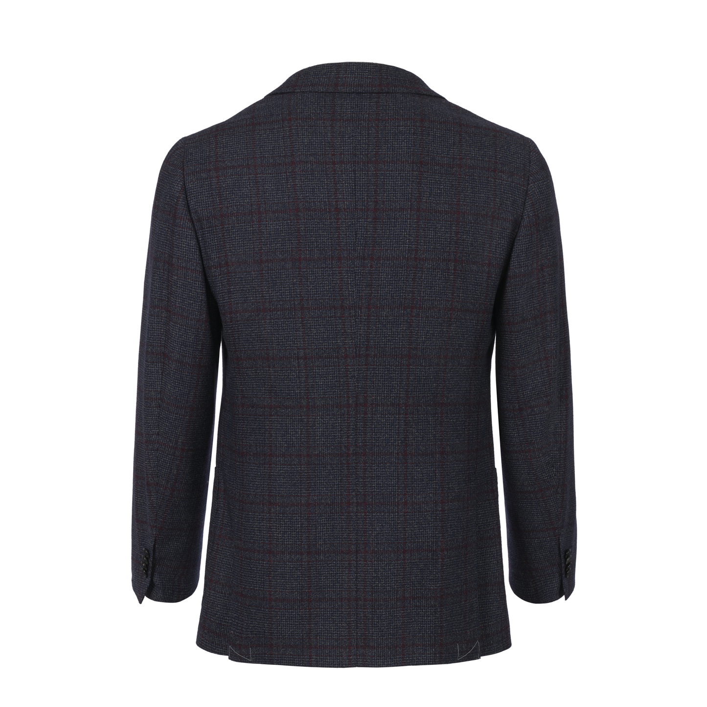 Cesare Attolini Single-Breasted Glencheck Wool Jacket in Dark Blue - SARTALE