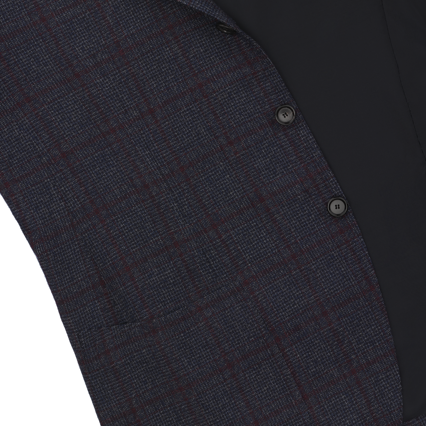 Cesare Attolini Single-Breasted Glencheck Wool Jacket in Dark Blue - SARTALE