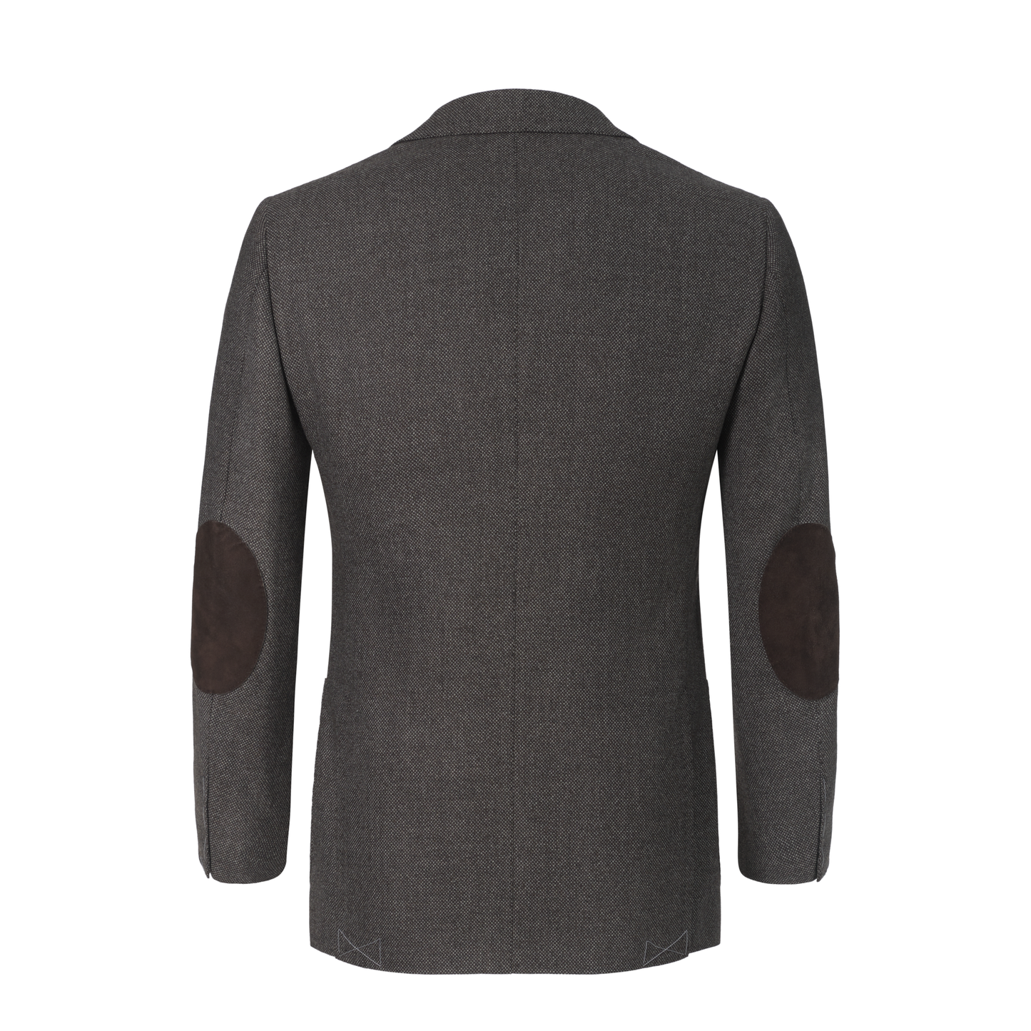 Single-Breasted Wool Jacket in Brown