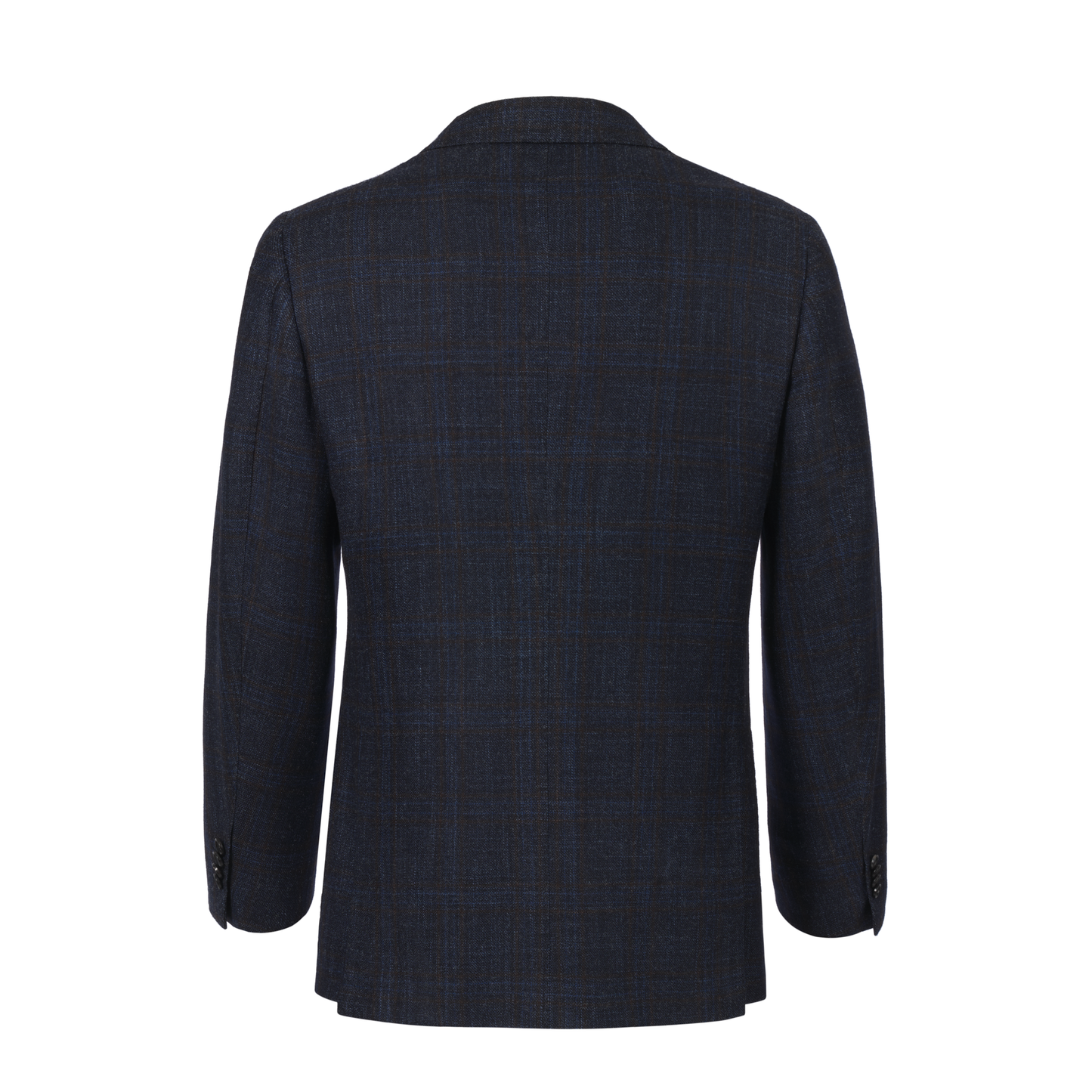 Cesare Attolini Single-Breasted Checked Wool, Silk and Cashmere-Blend Jacket in Dark Blue - SARTALE