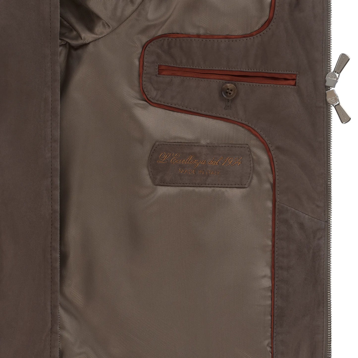 Cashmere and Leather Blouson in Taupe