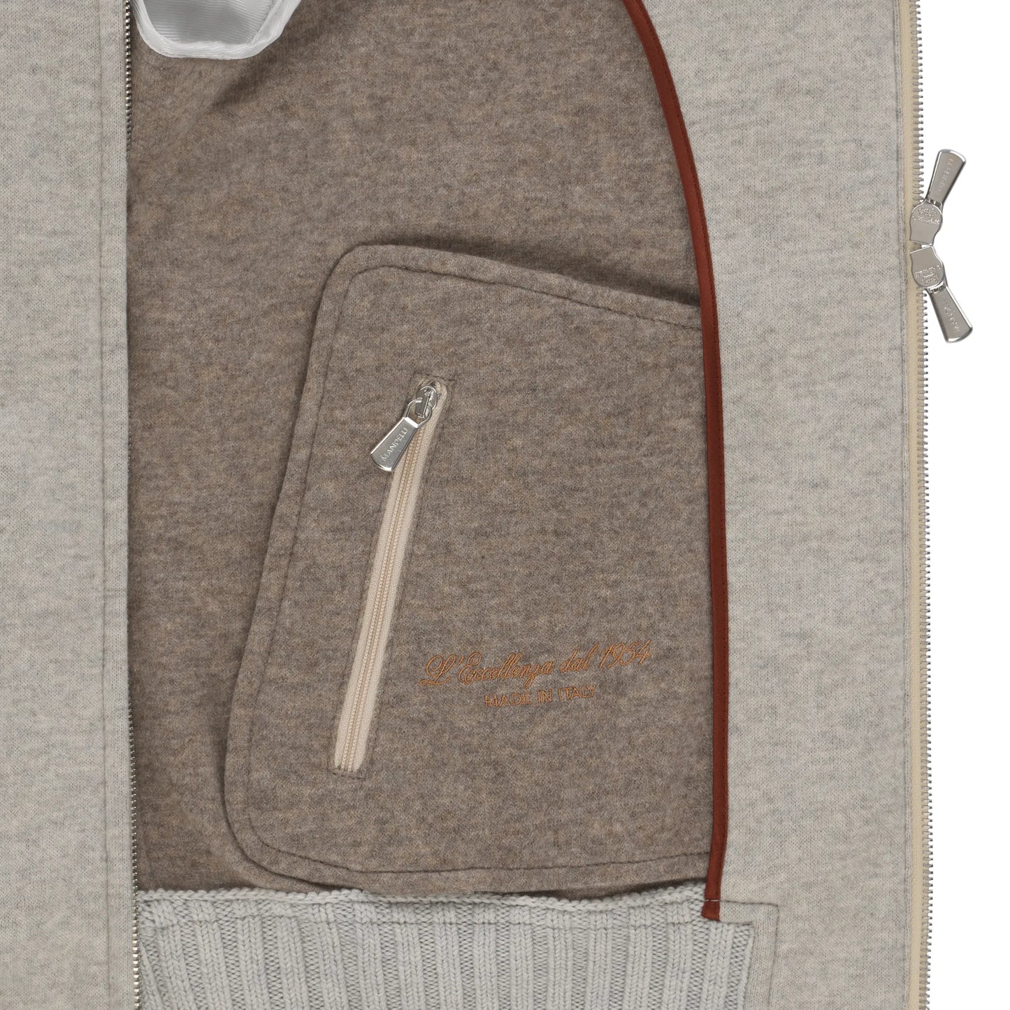 Cashmere Bomber in Light Grey