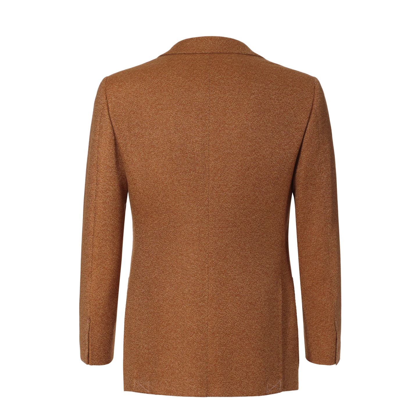 Single-Breasted Cashmere Jacket in Orange