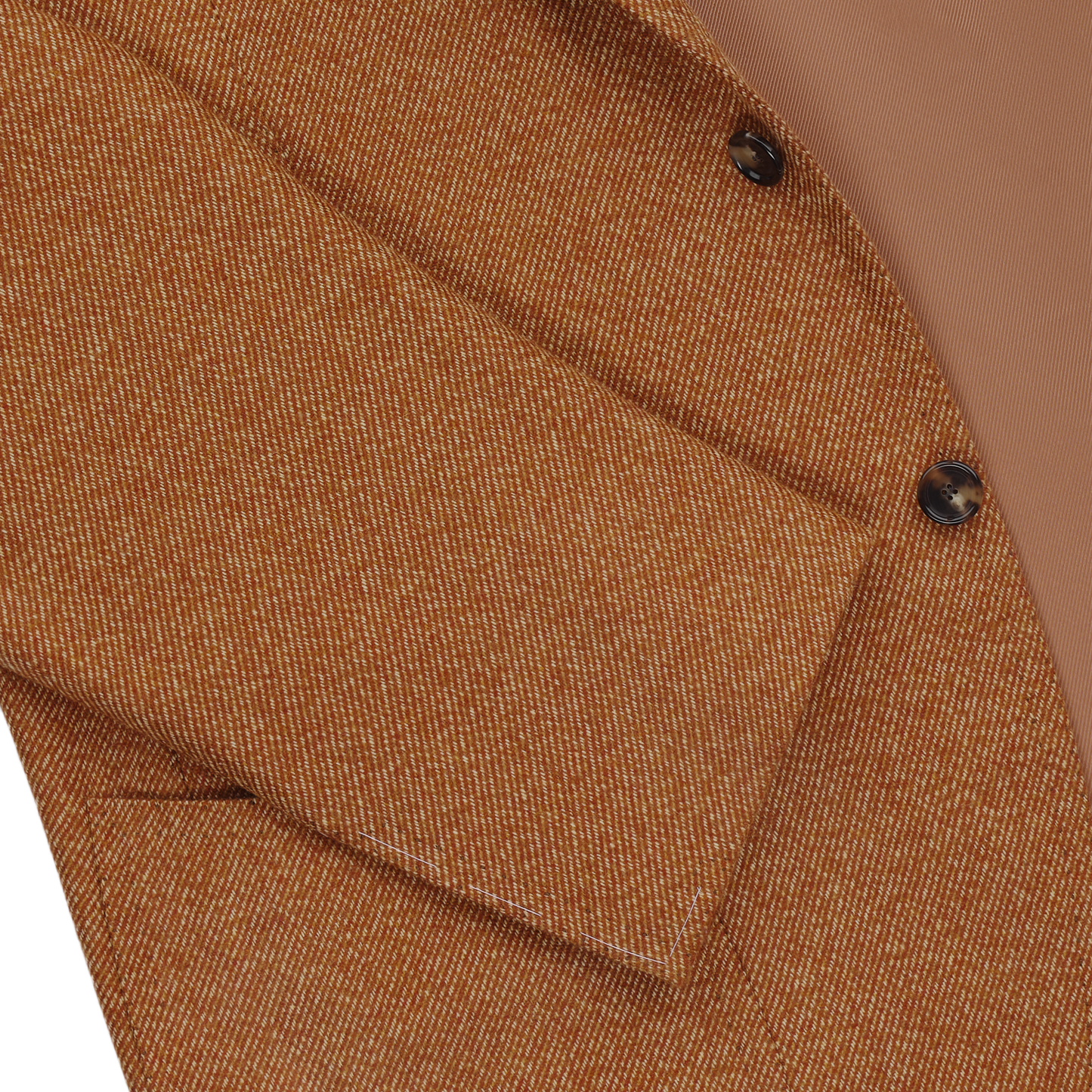 Single-Breasted Cashmere Jacket in Orange