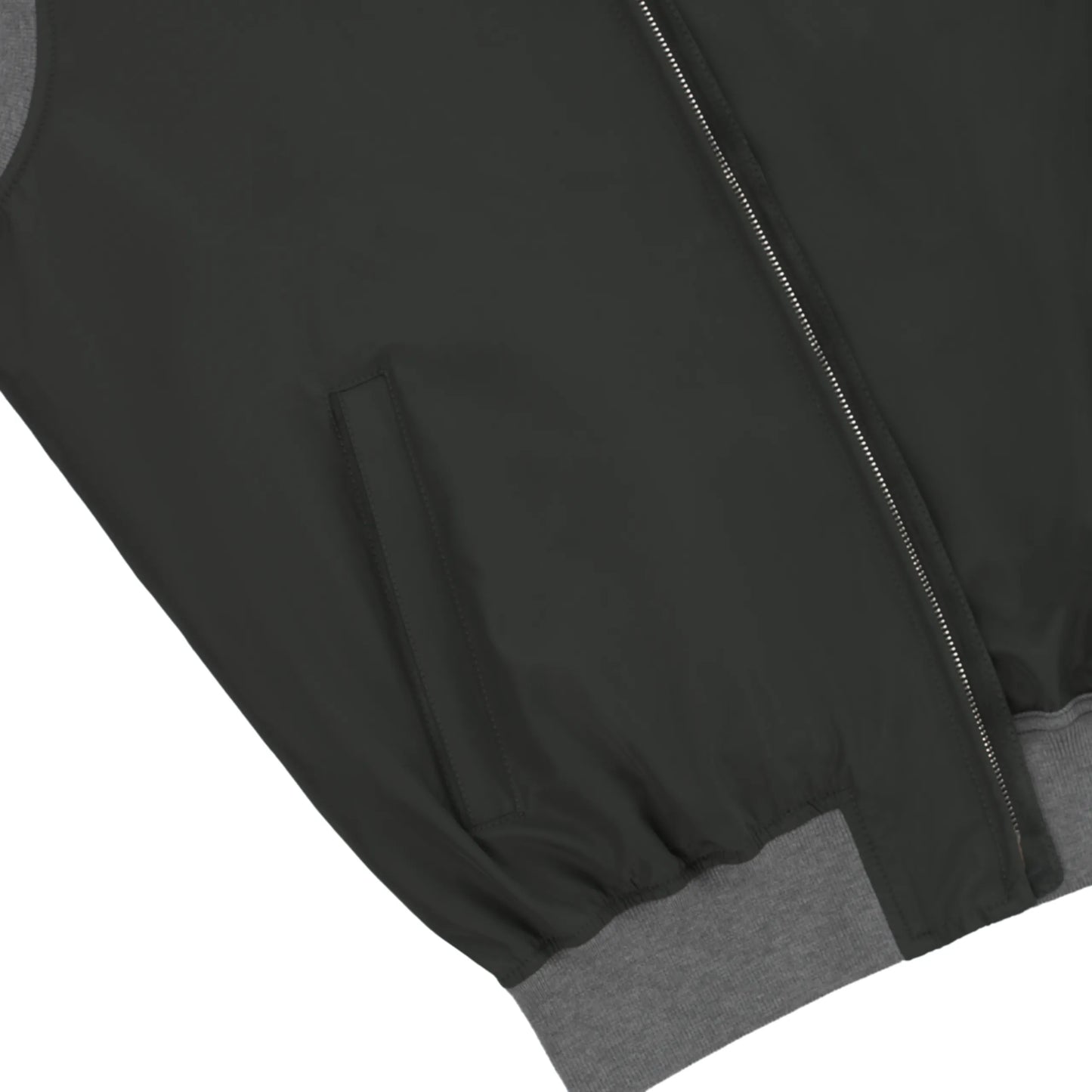Seaweed Green Vest with Leather Details