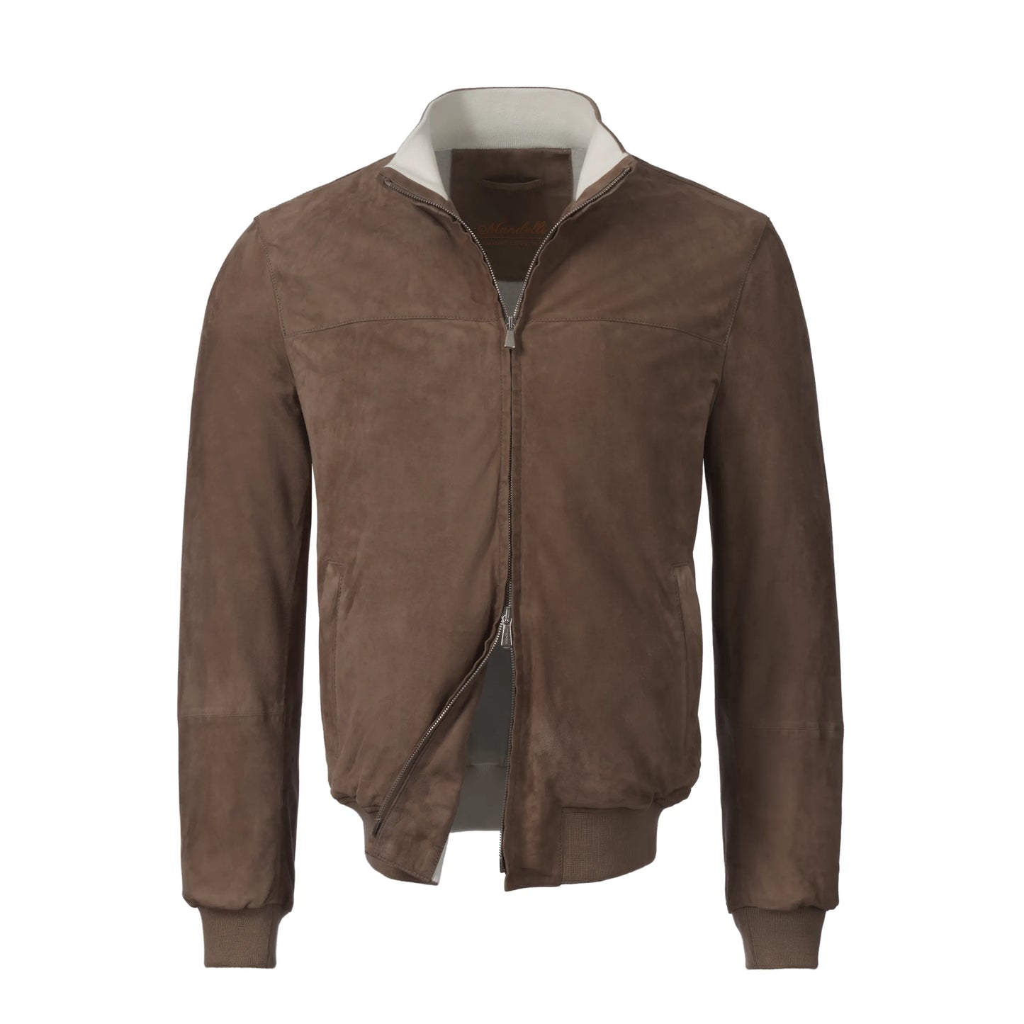Suede Leather Bomber Jacket