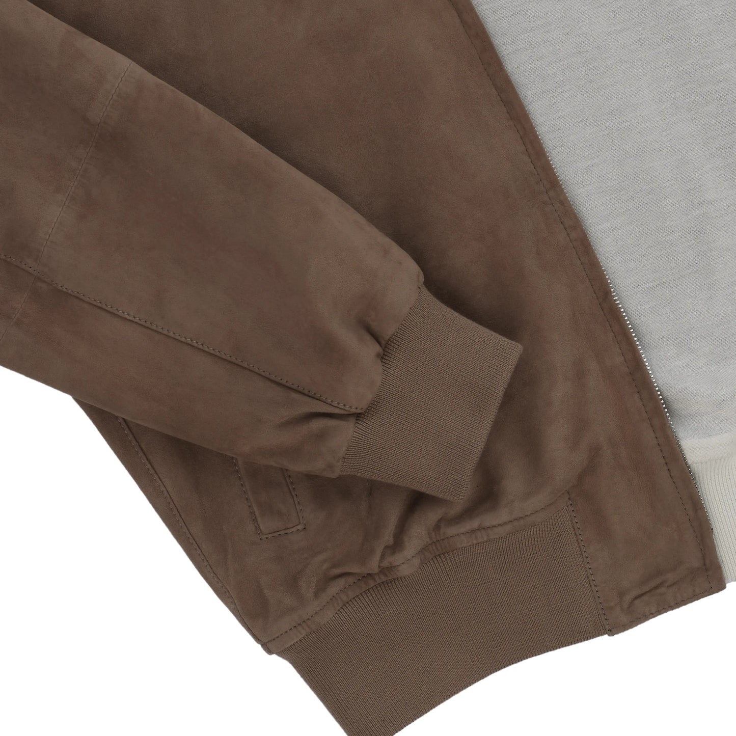 Suede Leather Bomber Jacket