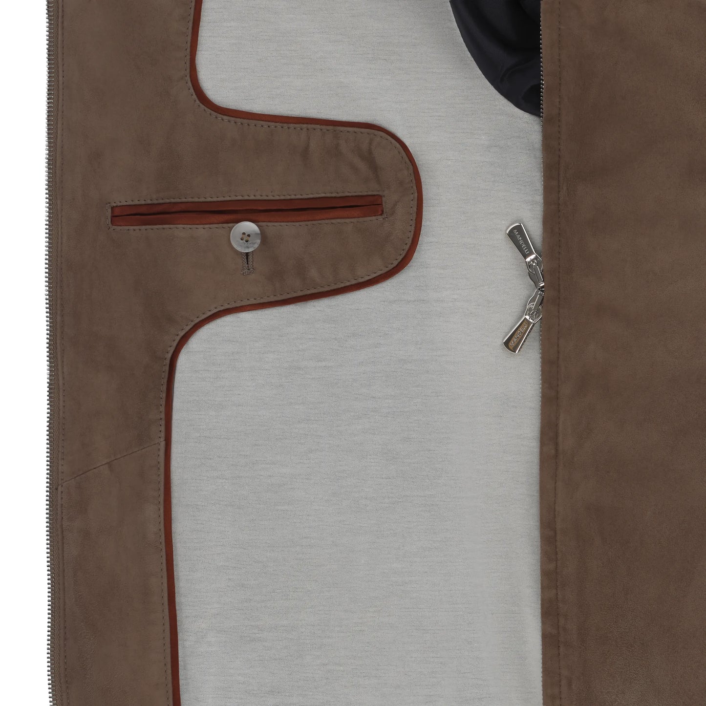 Suede Leather Bomber Jacket