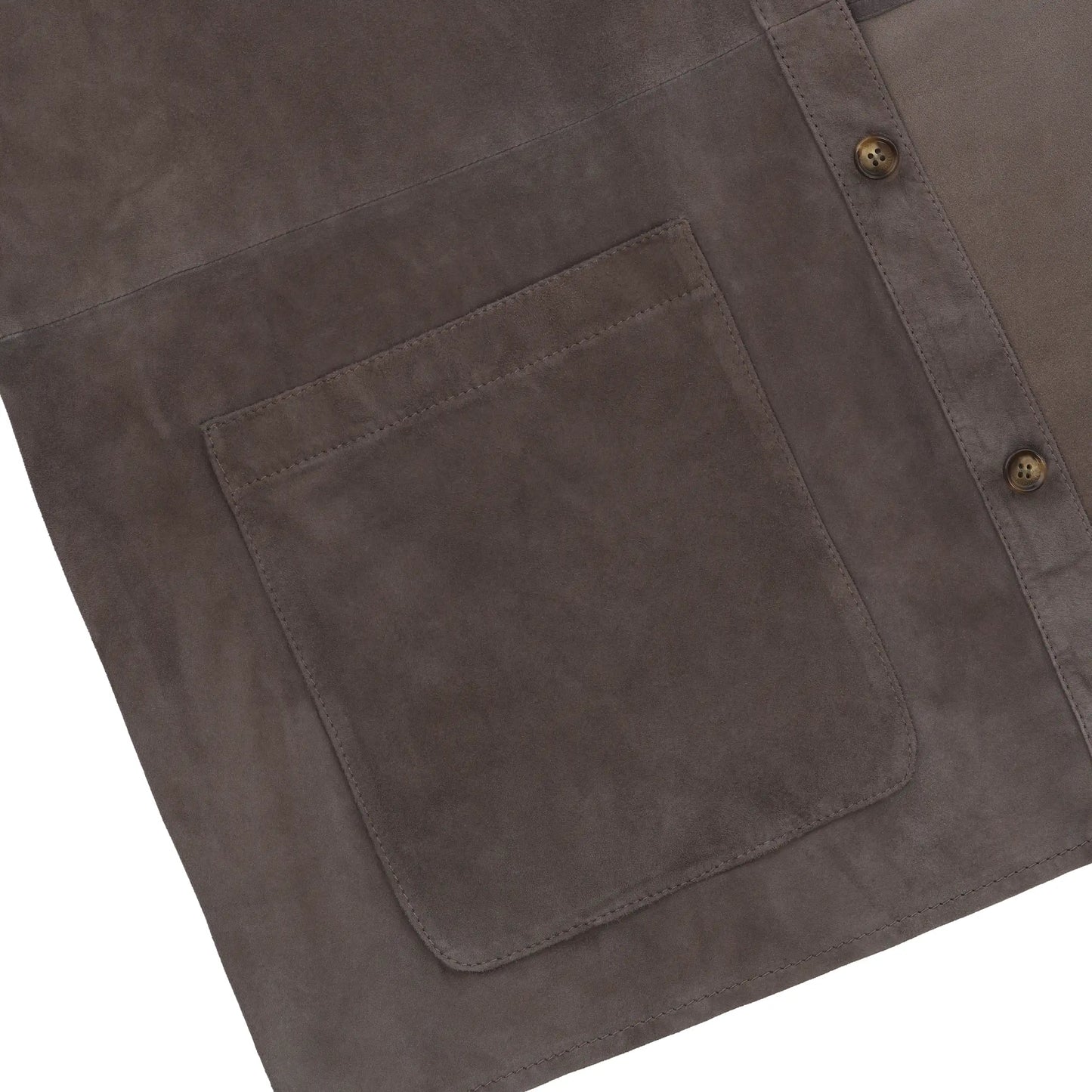 Leather Overshirt in Graphite