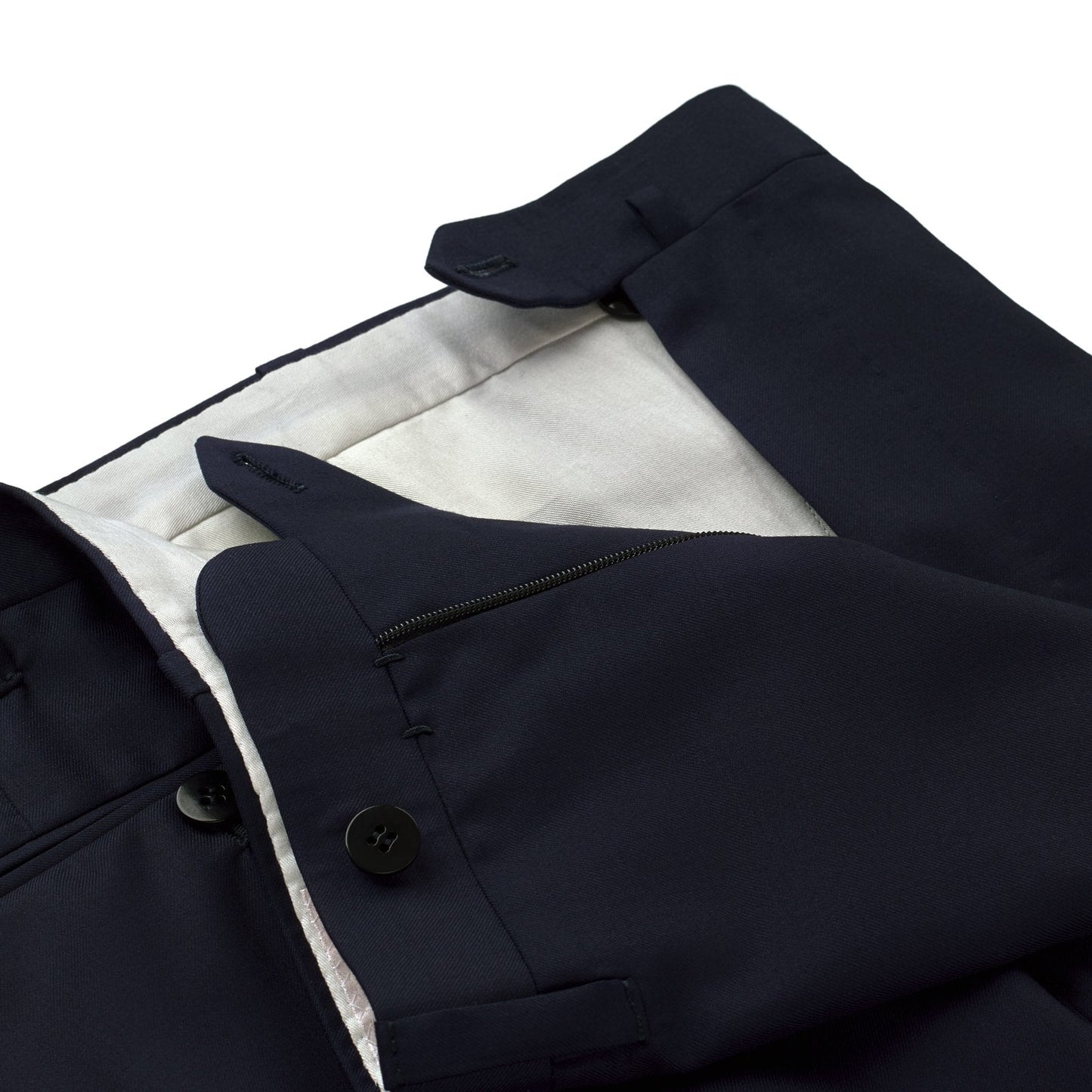 Single-Breasted Classic Wool Suit in Dark Blue Cesare Attolini - Sartale