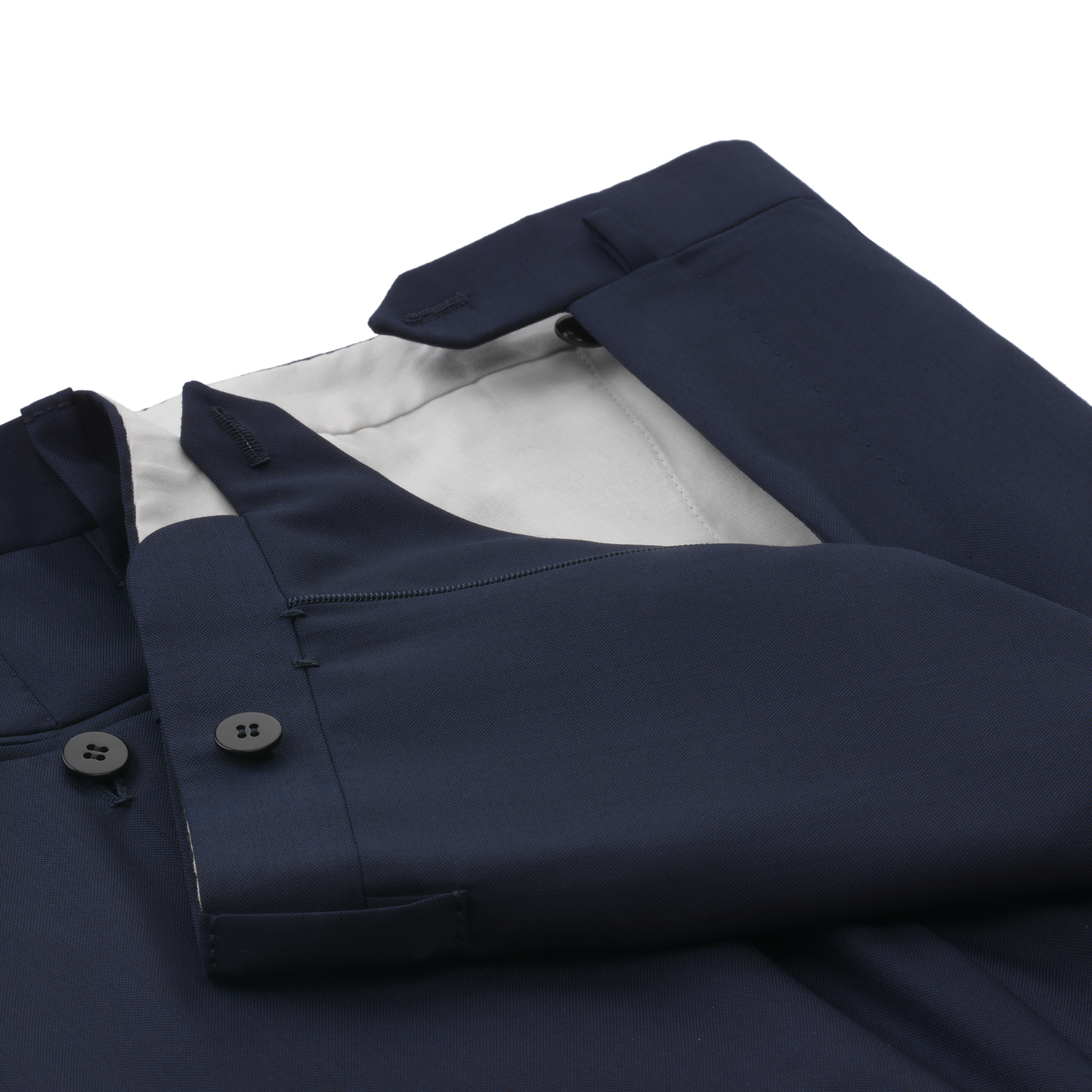 Cesare Attolini Single-Breasted Wool Suit in Dark Blue - SARTALE