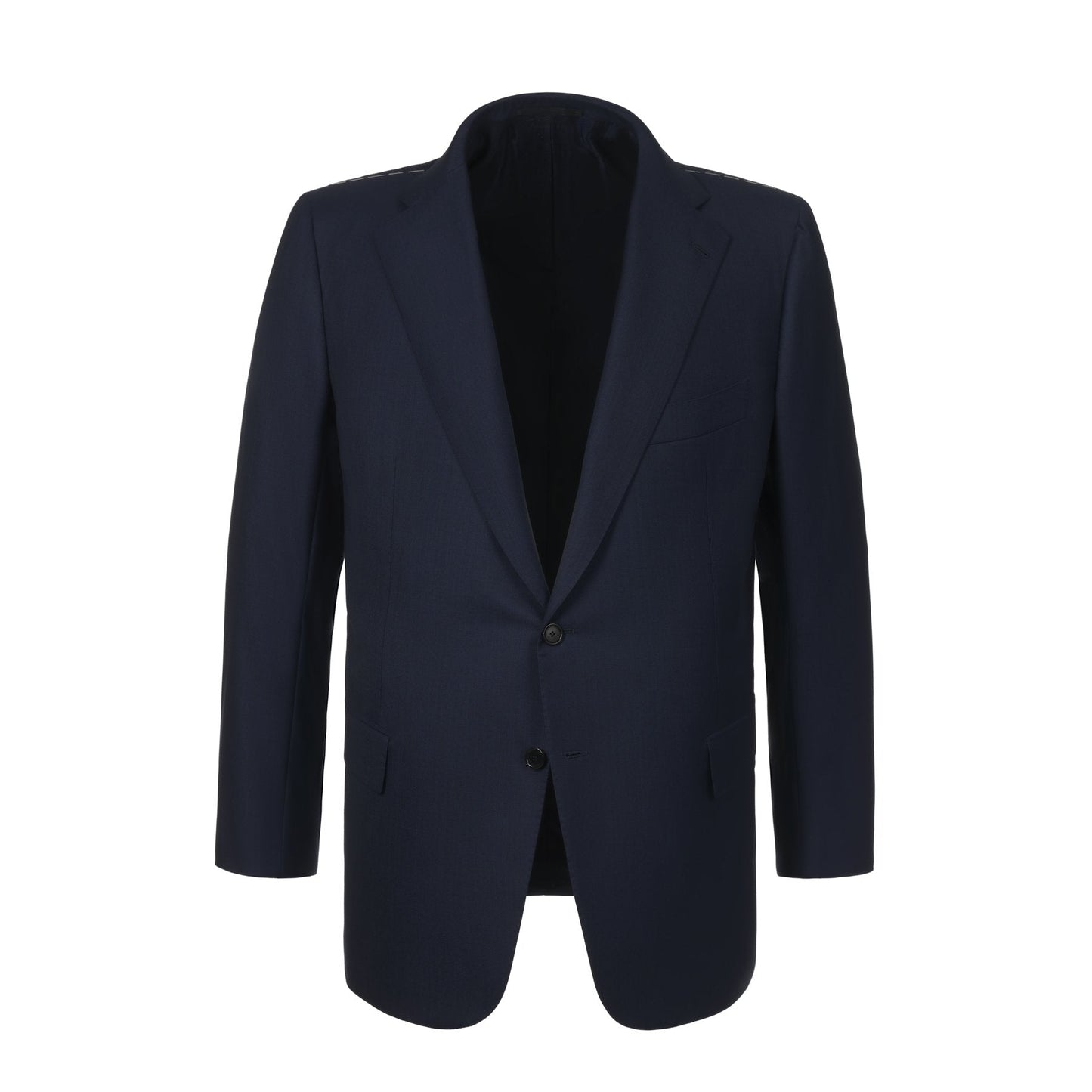 Single-Breasted Classic Wool Suit in Dark Blue Cesare Attolini - Sartale