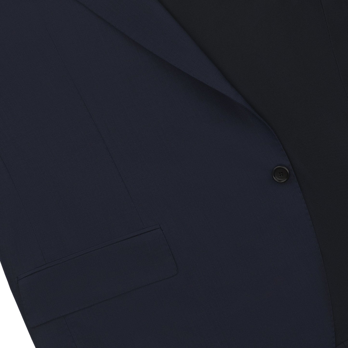 Single-Breasted Classic Wool Suit in Dark Blue