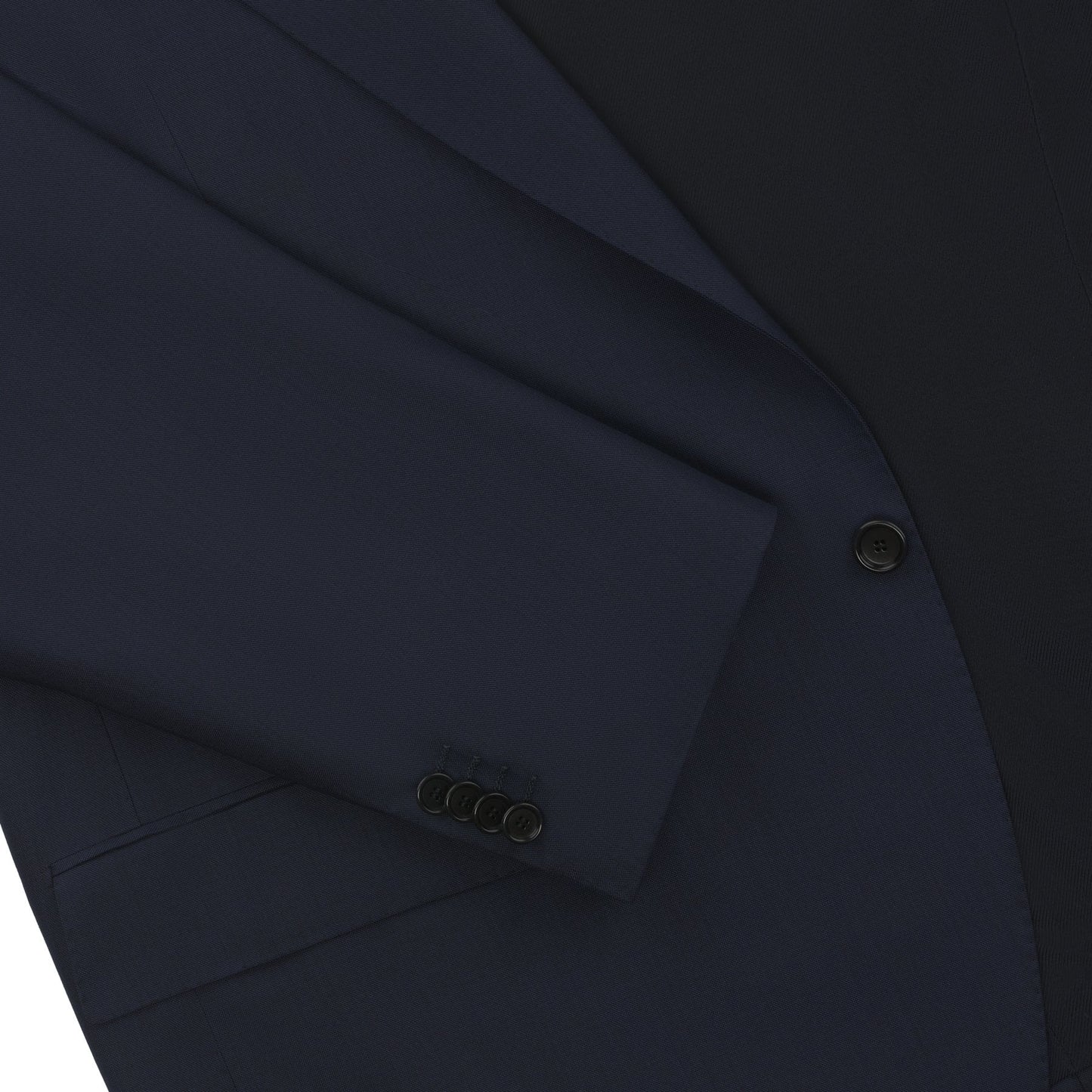 Single-Breasted Classic Wool Suit in Dark Blue