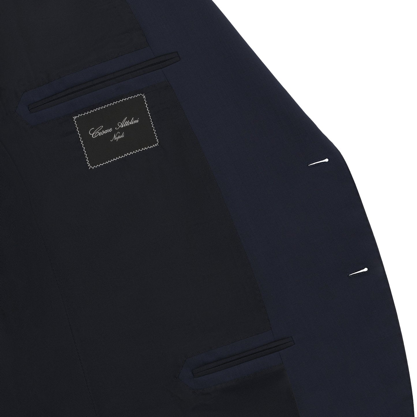 Single-Breasted Classic Wool Suit in Dark Blue