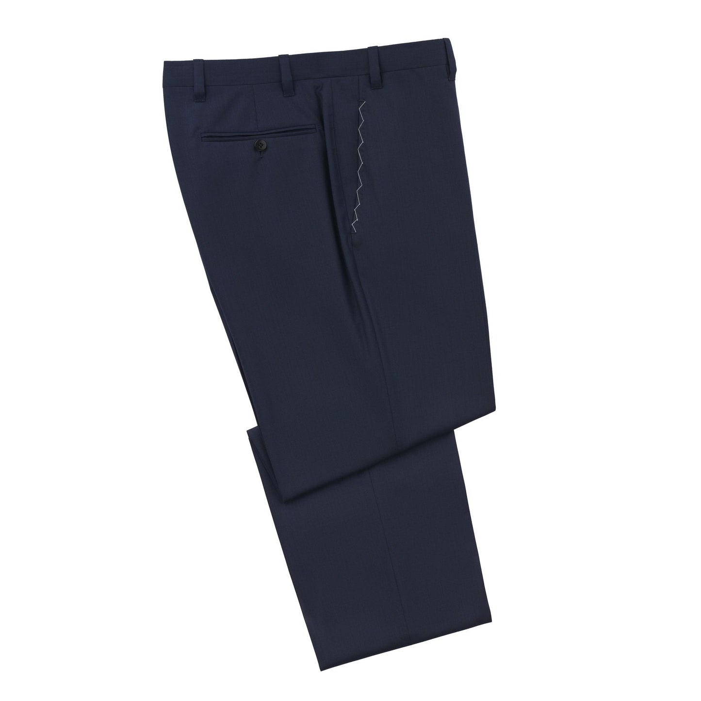 Single-Breasted Classic Wool Suit in Dark Blue
