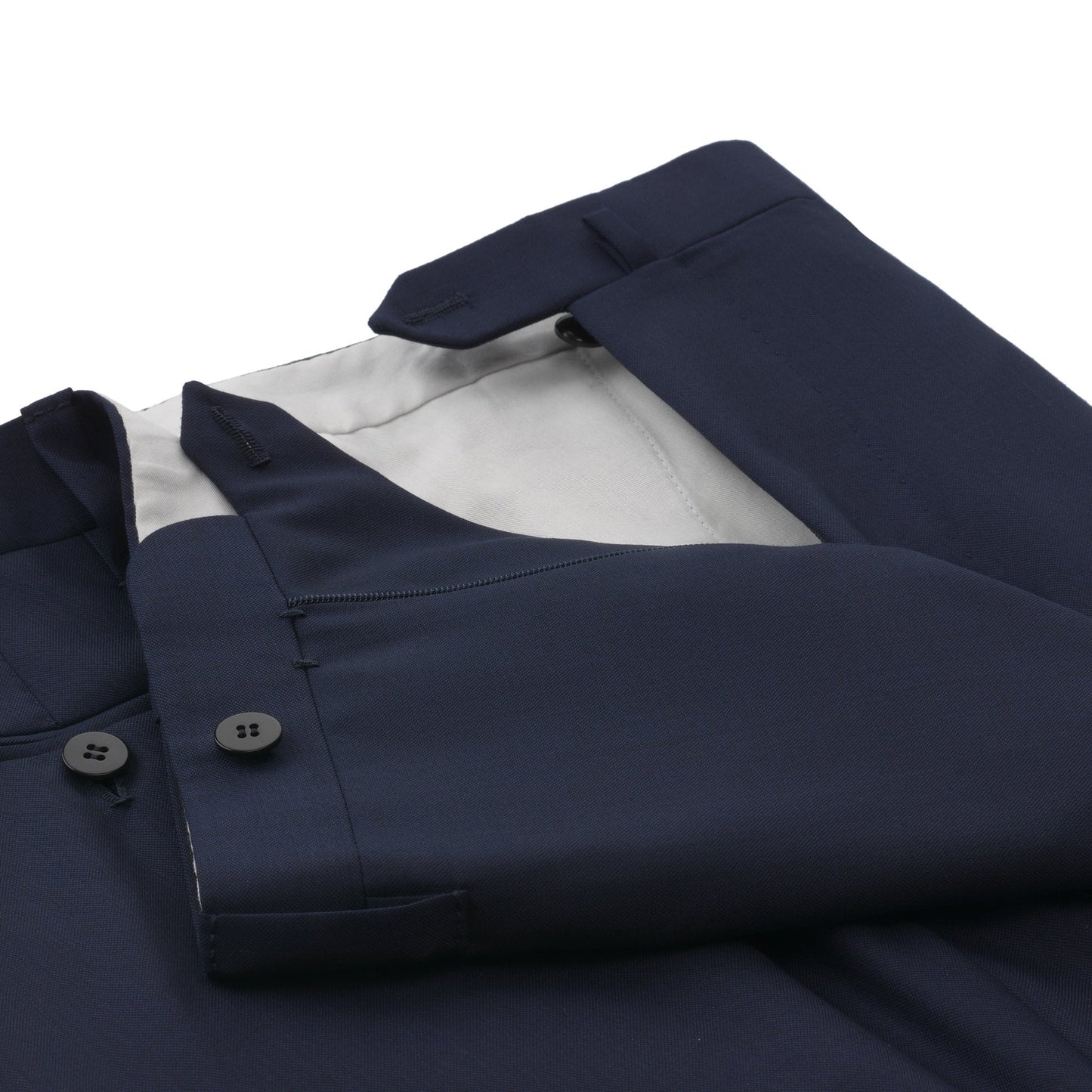 Single-Breasted Classic Wool Suit in Dark Blue