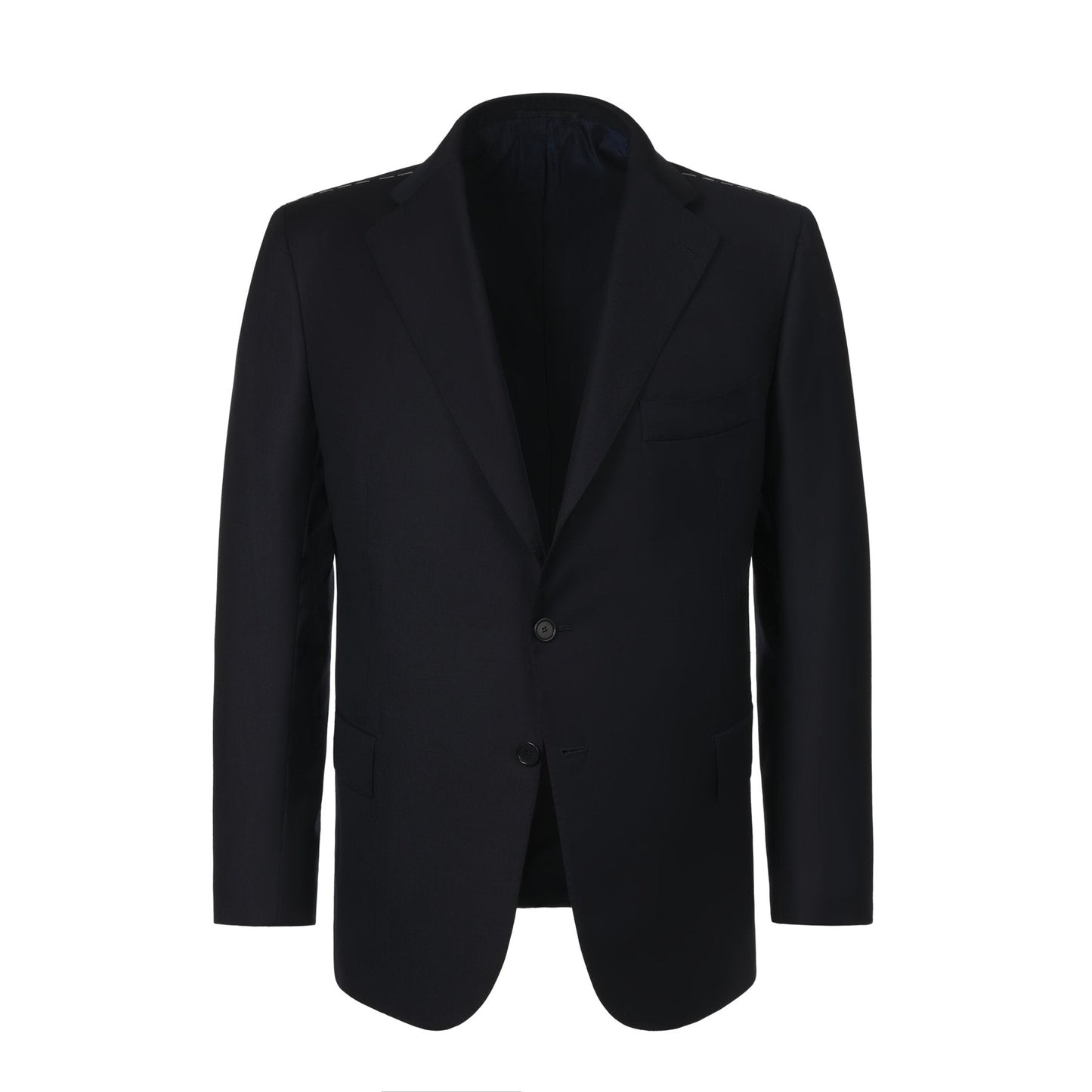 Single-Breasted Wool Suit in Dark Blue Cesare Attolini - Sartale