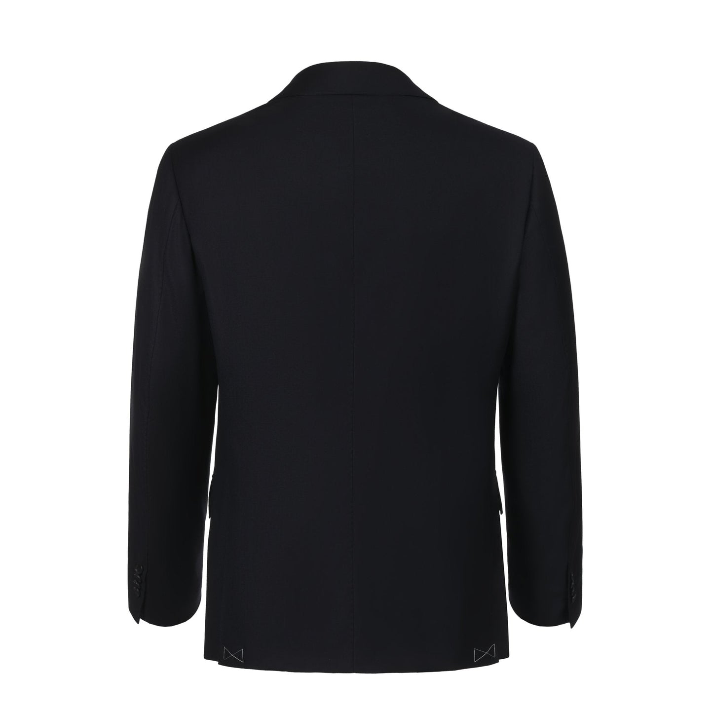 Single-Breasted Wool Suit in Dark Blue
