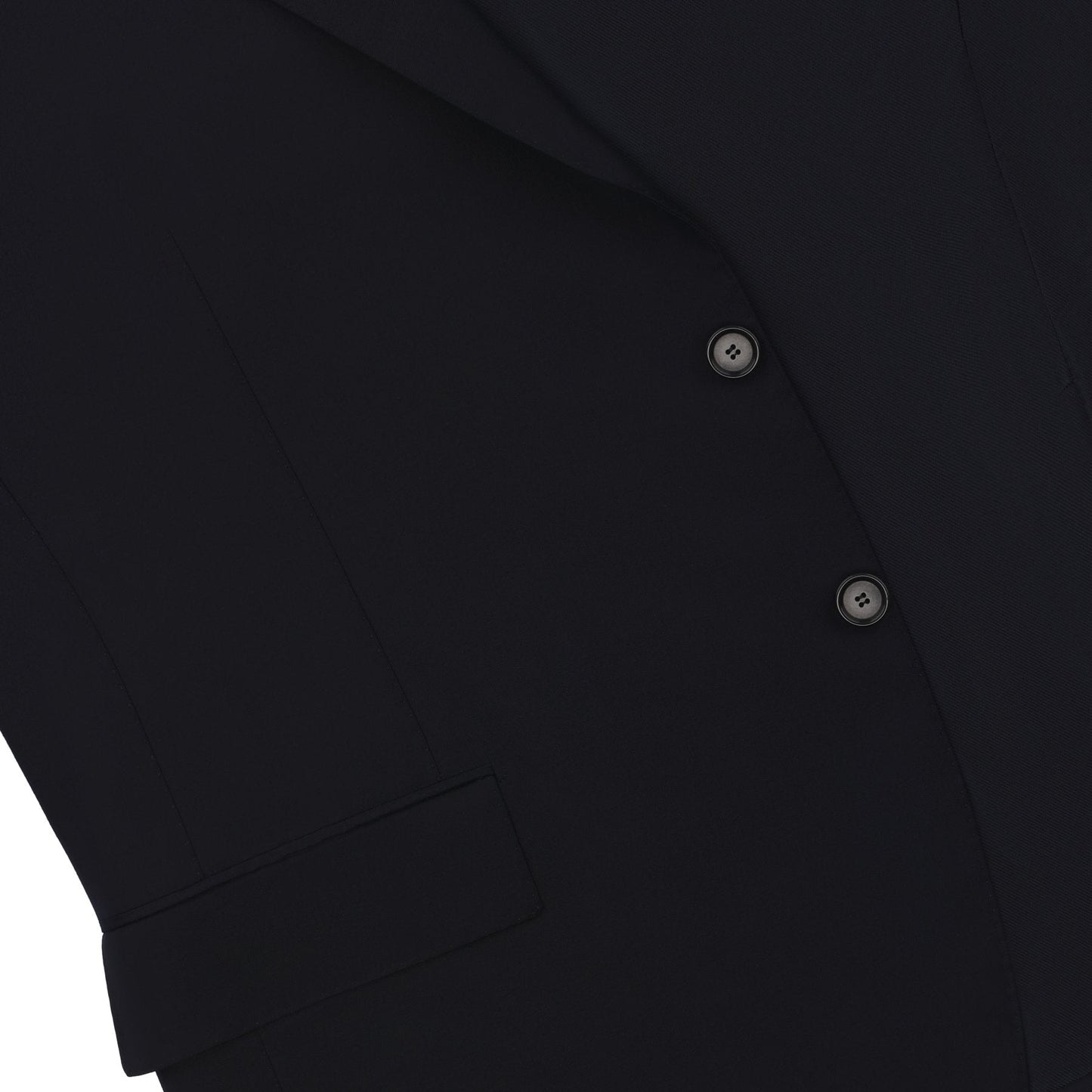 Single-Breasted Wool Suit in Dark Blue