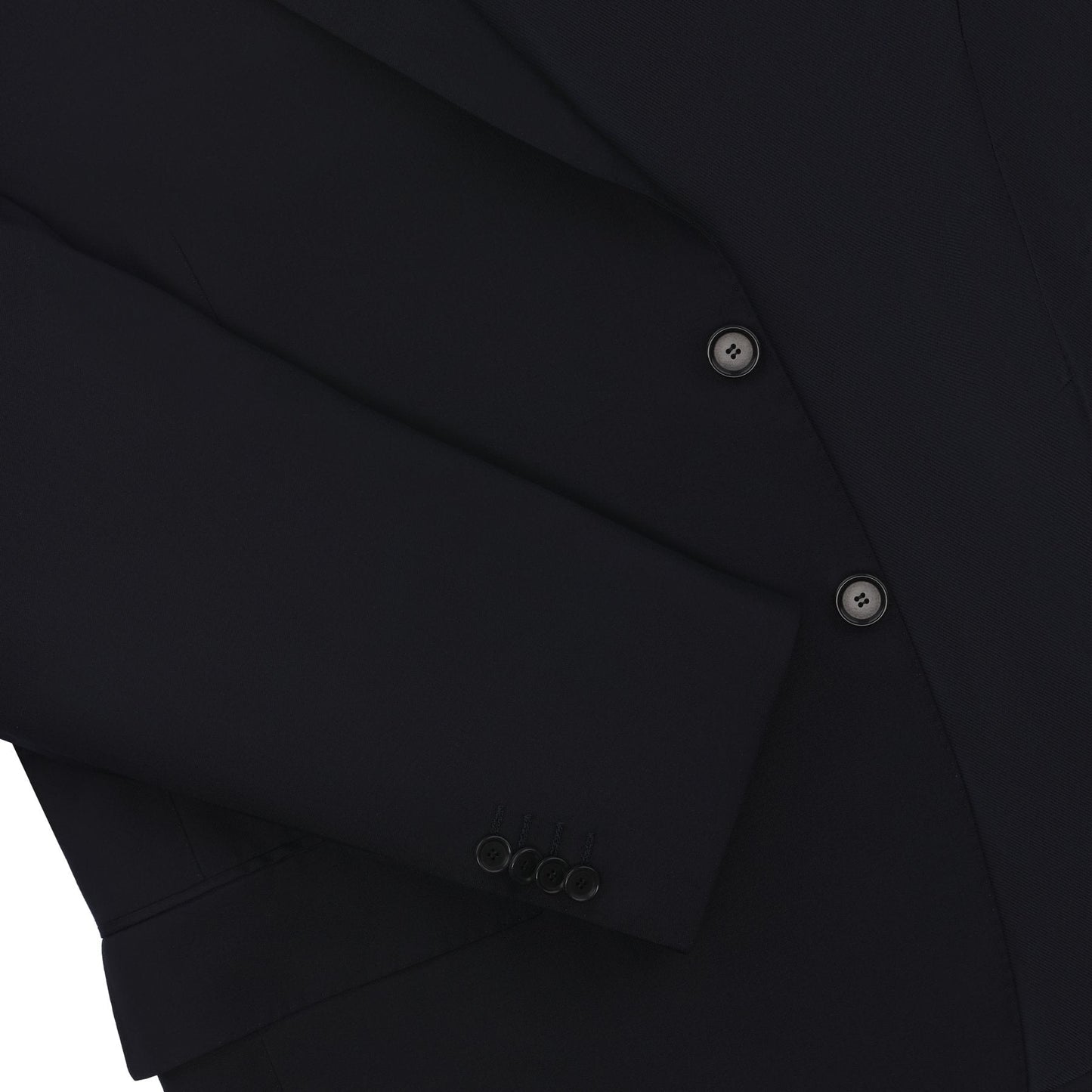 Single-Breasted Wool Suit in Dark Blue