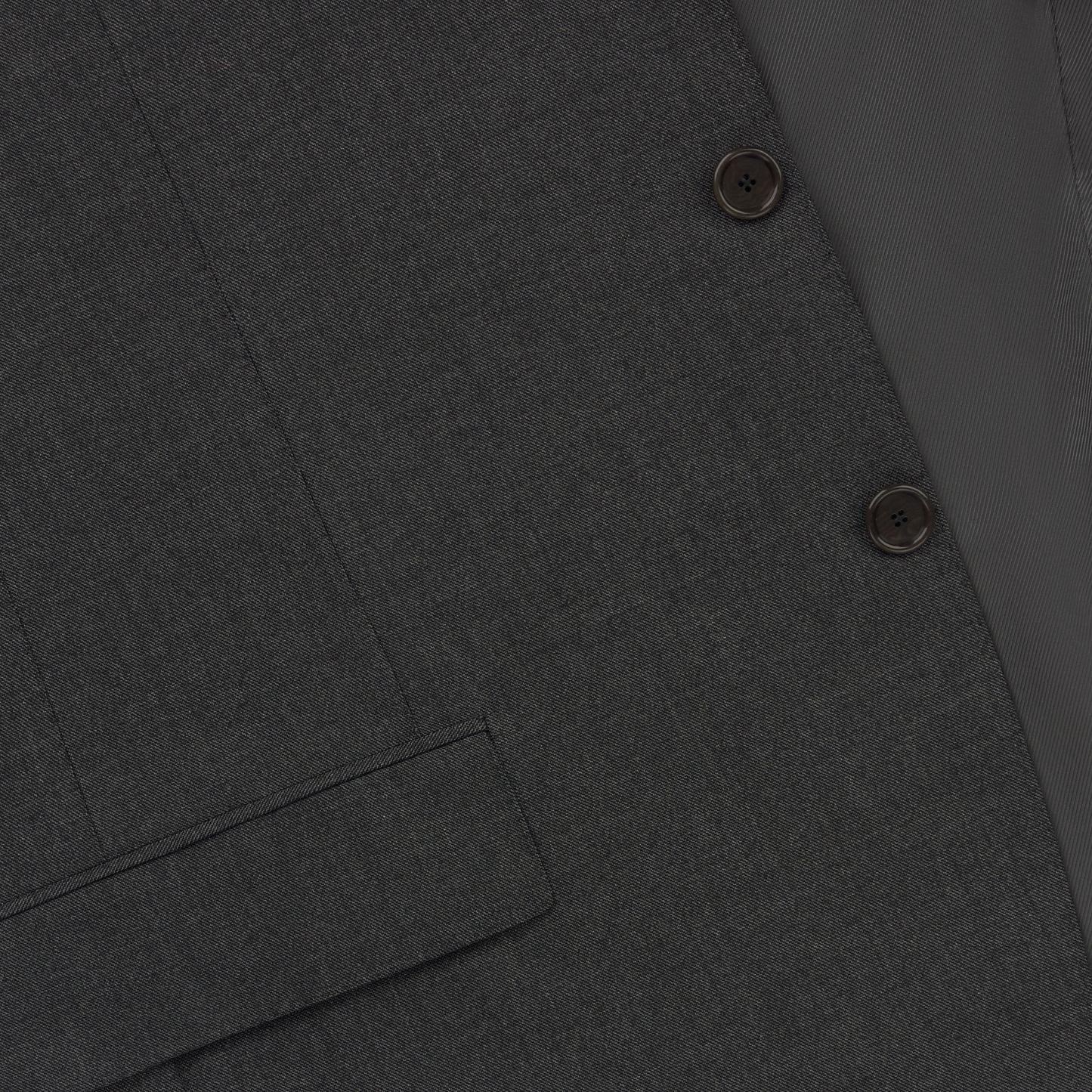 Cesare Attolini Single-Breasted Classic Wool Suit in Dark Grey - SARTALE