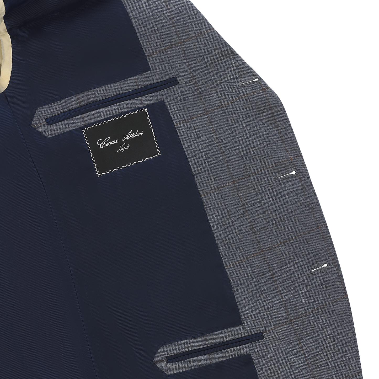 Cesare Attolini Single-Breasted Glencheck Wool and Cashmere-Blend Suit in Blue - SARTALE