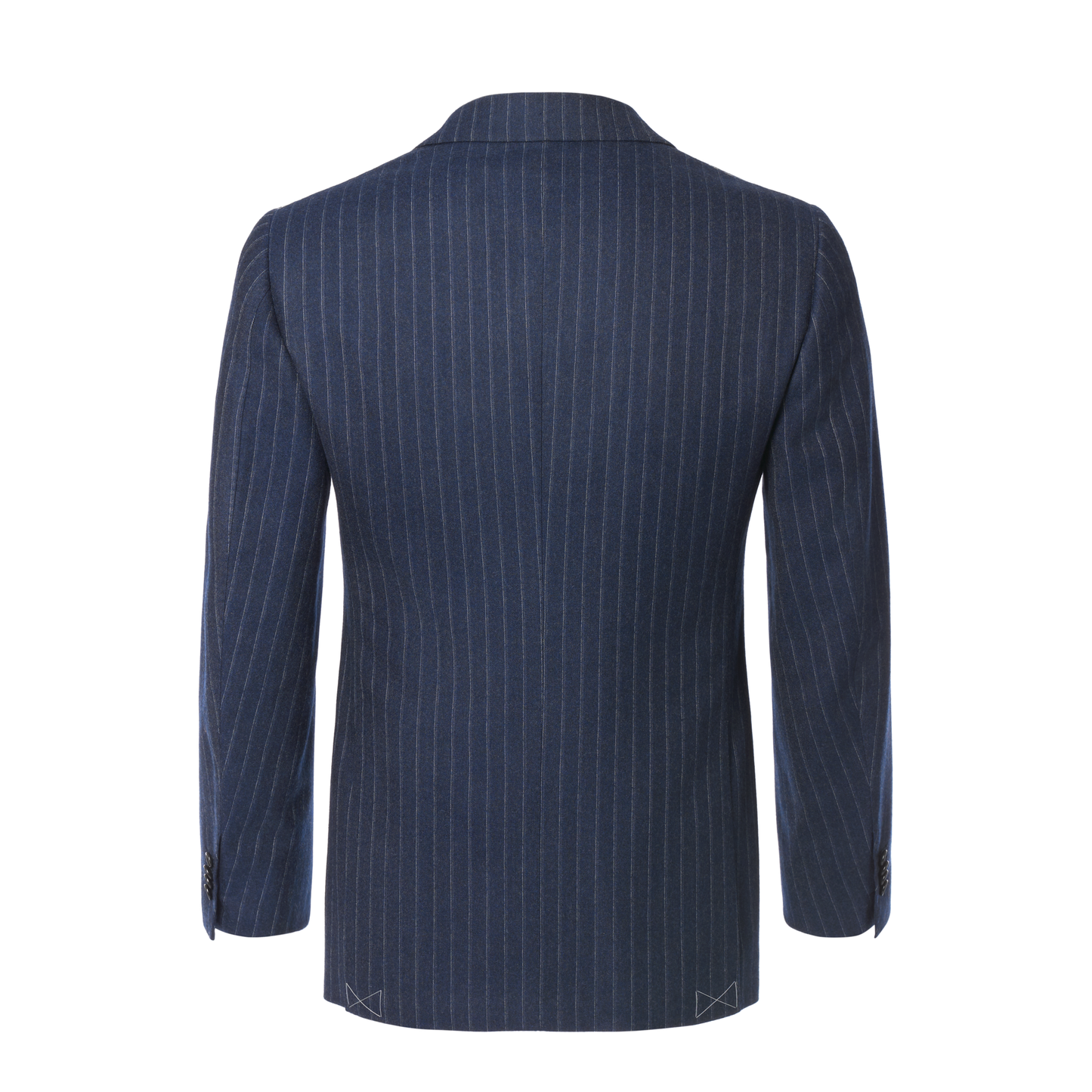 Cesare Attolini Single-Breasted Striped Wool Suit in Dark Blue - SARTALE