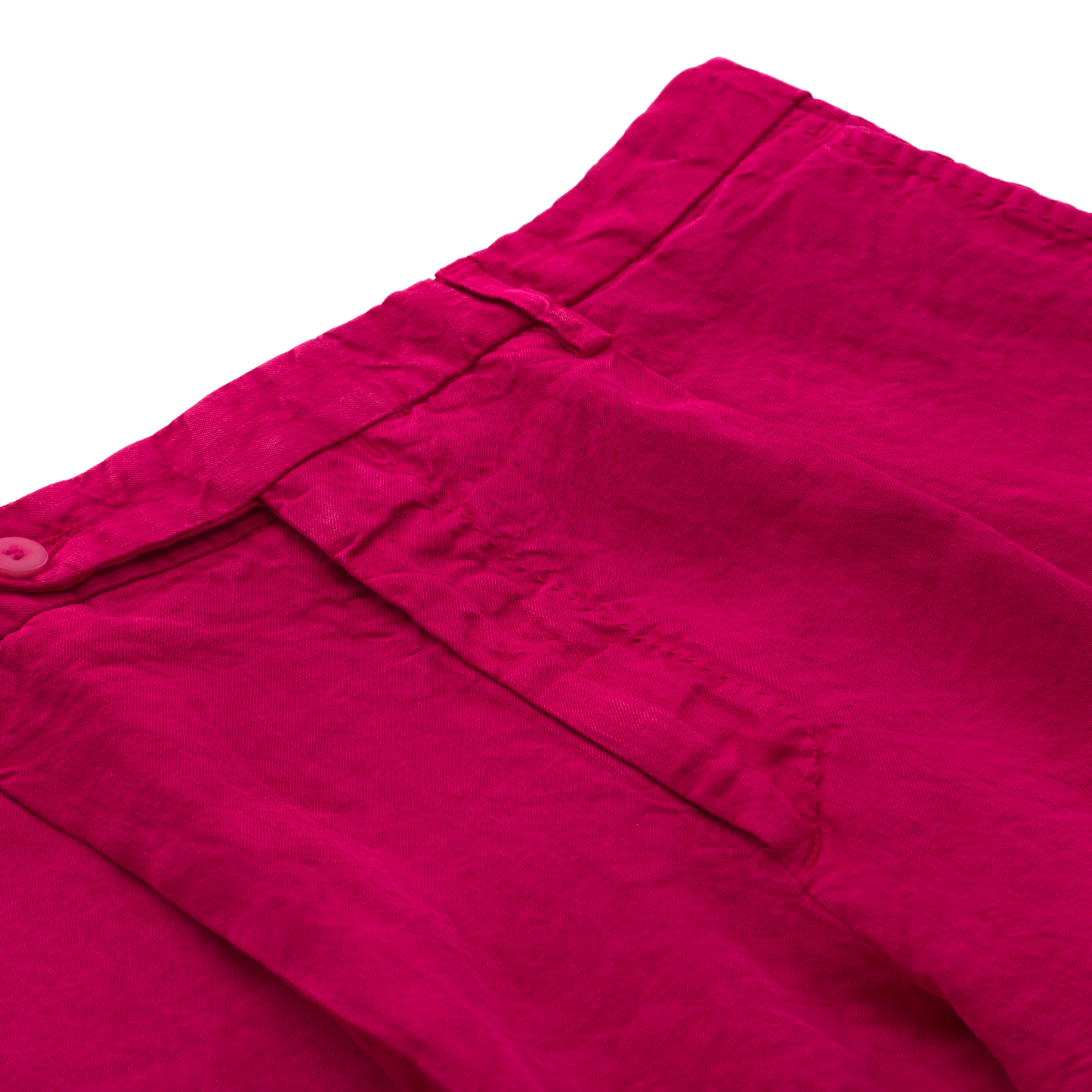 Rota Pleated Linen Bermuda Shorts in Red - SARTALE