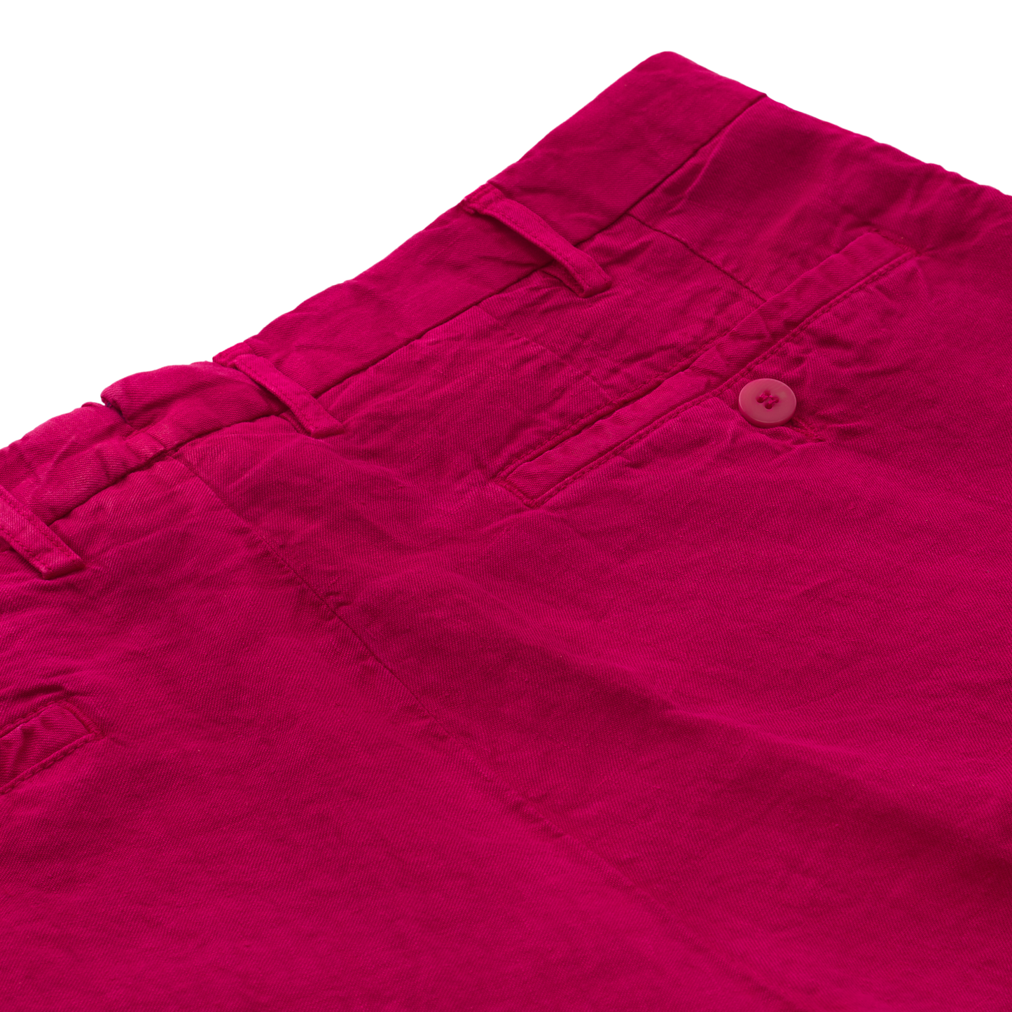 Rota Pleated Linen Bermuda Shorts in Red - SARTALE