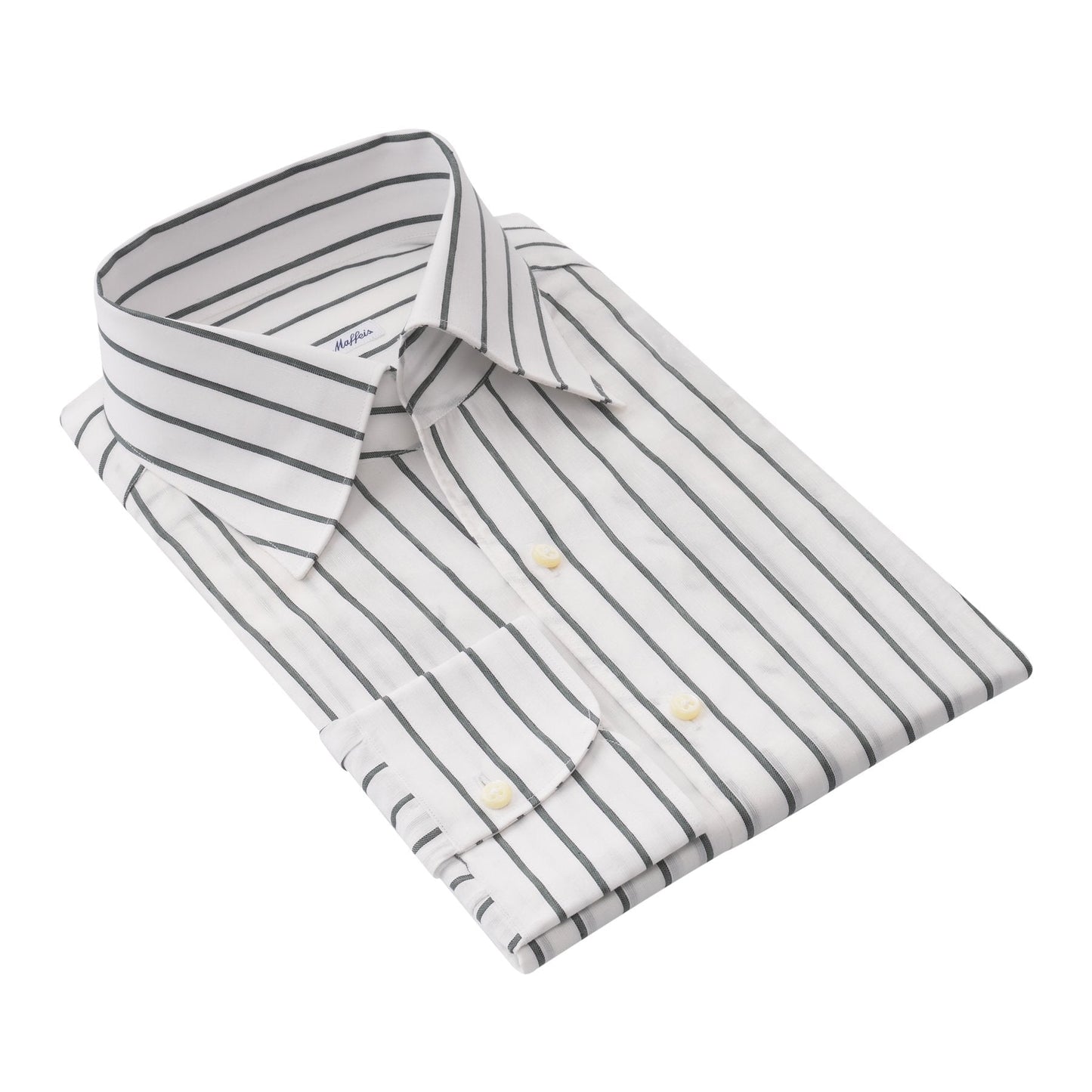 Emanuele Maffeis Cotton and Linen-Blend Striped Shirt with Open Collar - SARTALE