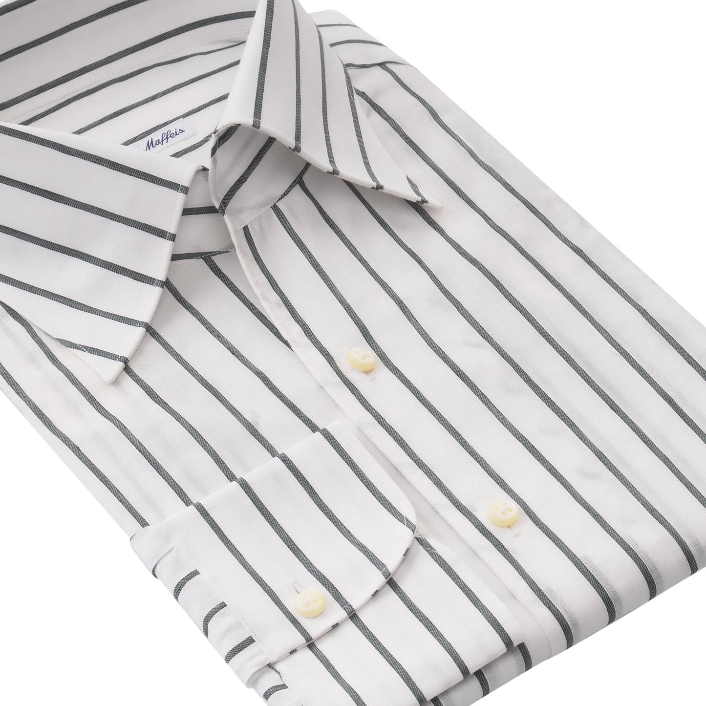 Emanuele Maffeis Cotton and Linen-Blend Striped Shirt with Open Collar - SARTALE