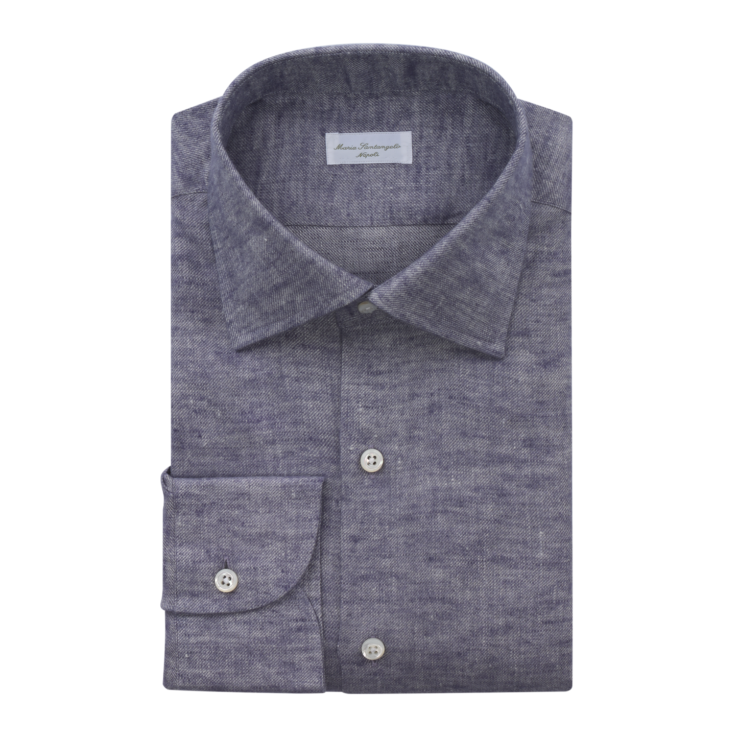 Maria Santangelo Flannel-Linen Shirt in Lilac Melange - SARTALE