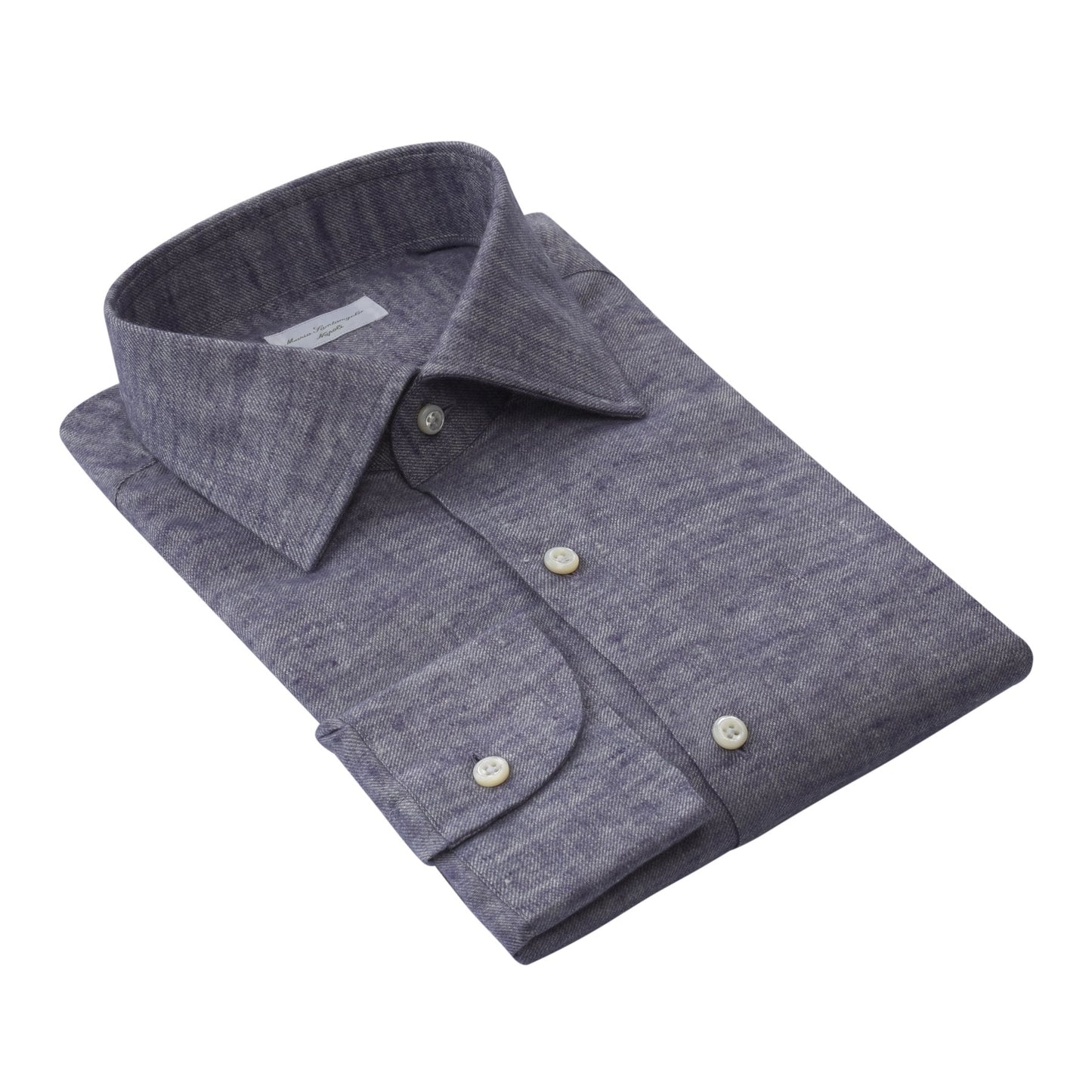 Maria Santangelo Flannel-Linen Shirt in Lilac Melange - SARTALE