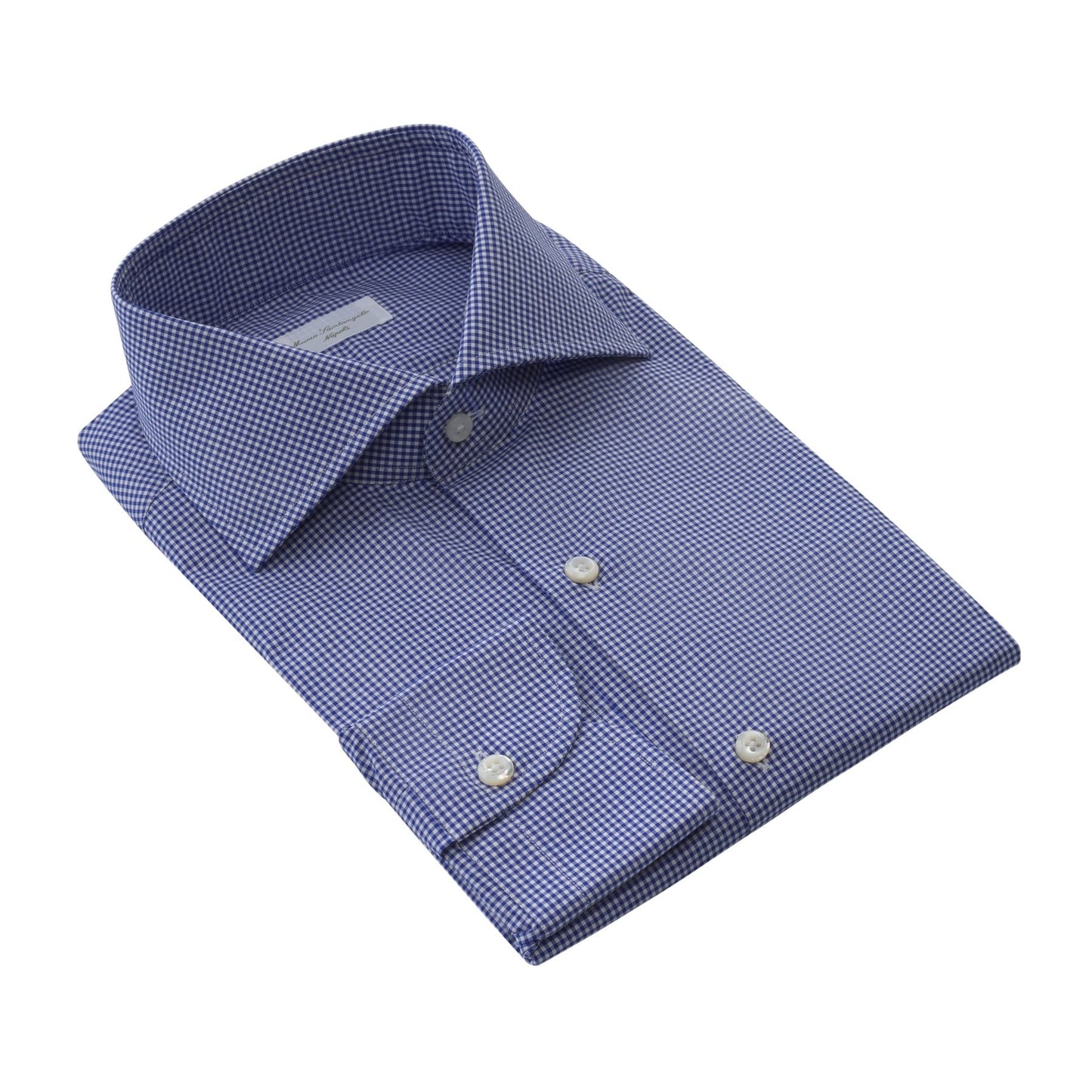 Maria Santangelo Gingham-Check Cotton Shirt in Blue - SARTALE