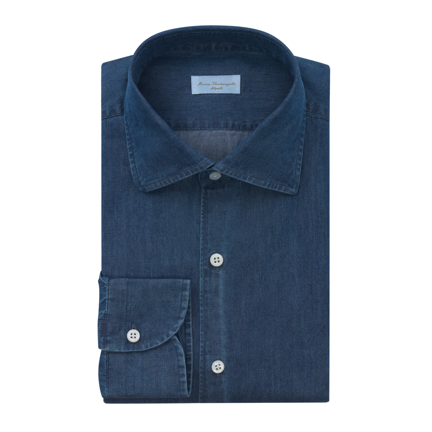 Maria Santangelo Cotton Shirt in Denim Blue - SARTALE