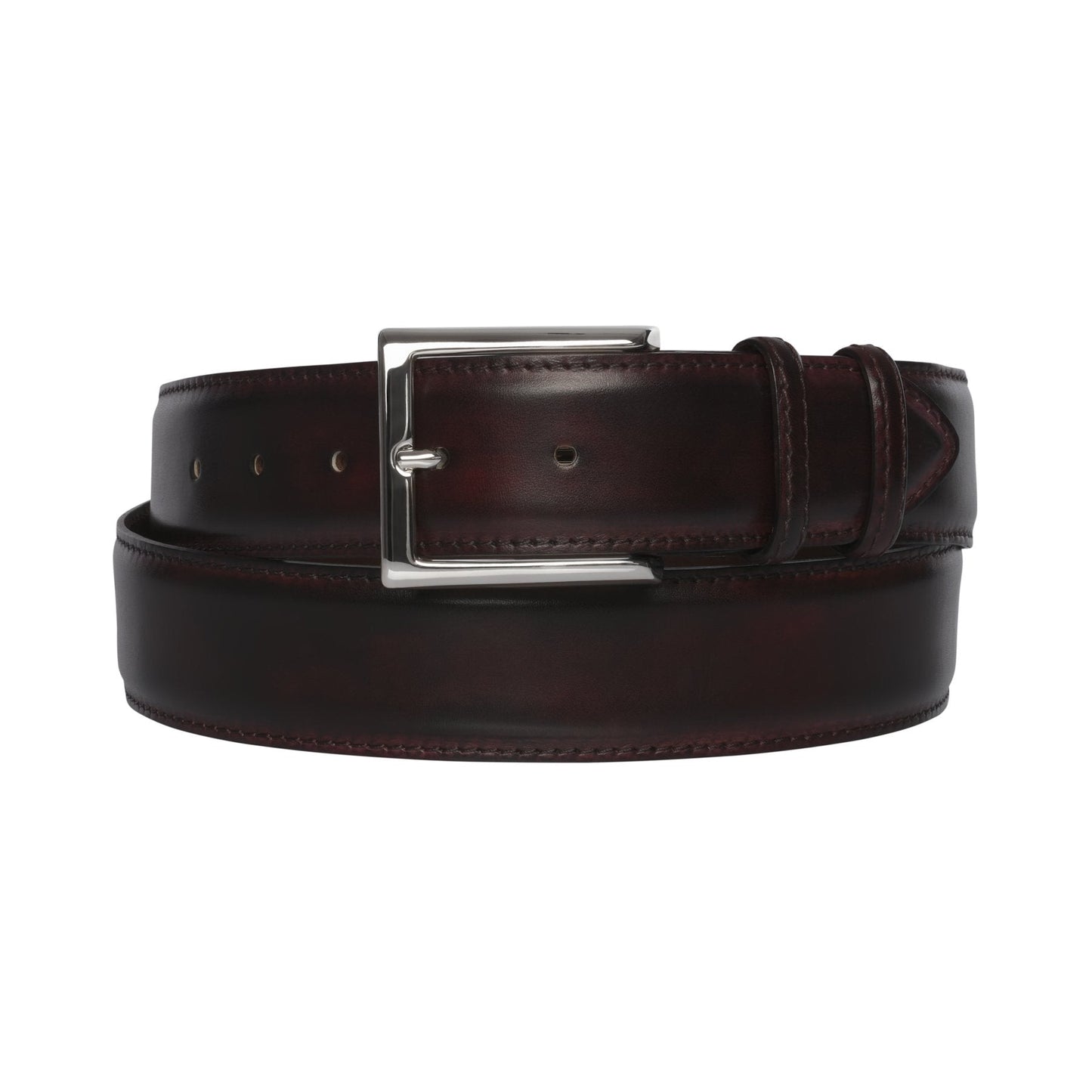 Bontoni Bontoni Leather Belt in Burgundy - SARTALE