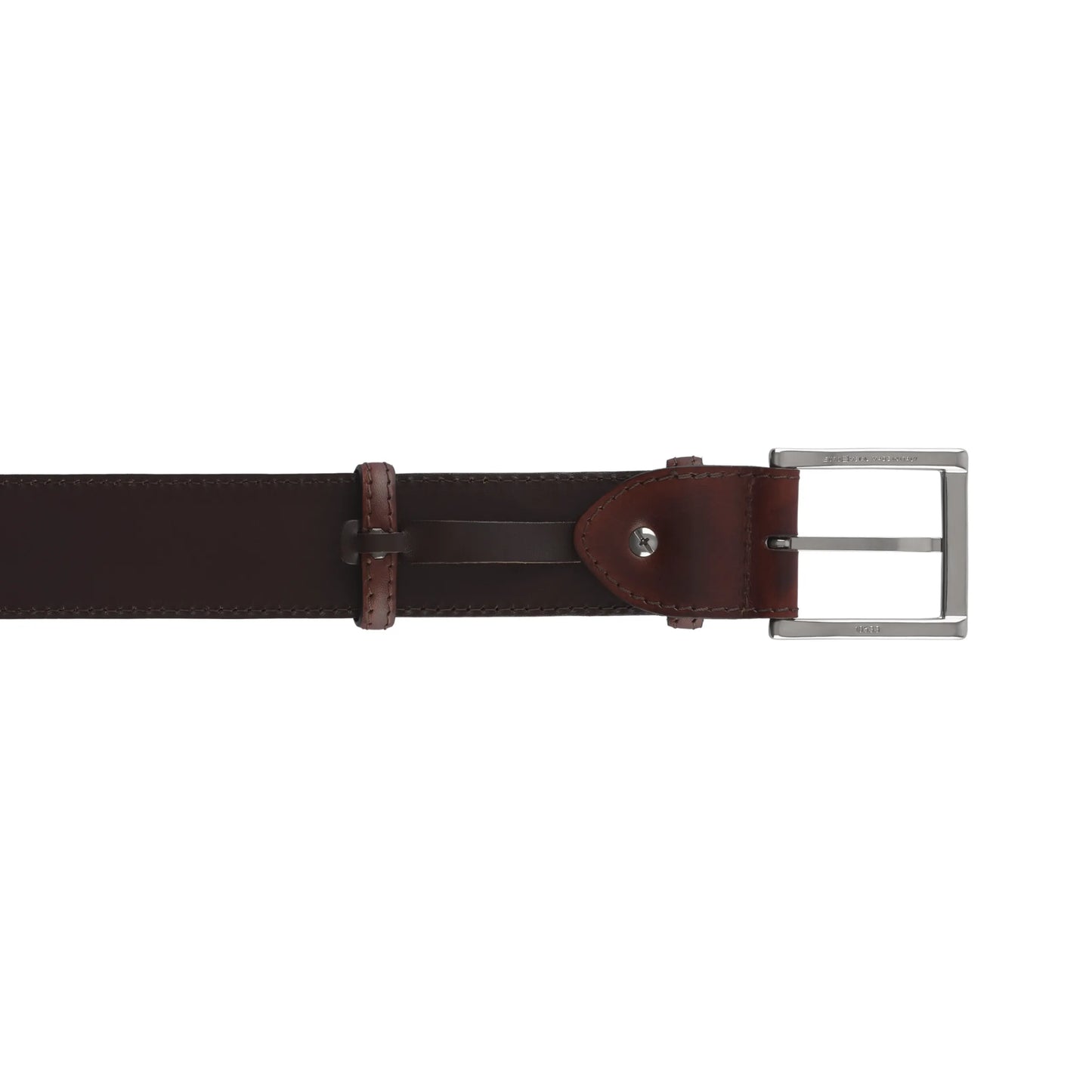 Bontoni Leather Belt in Marrone Brown