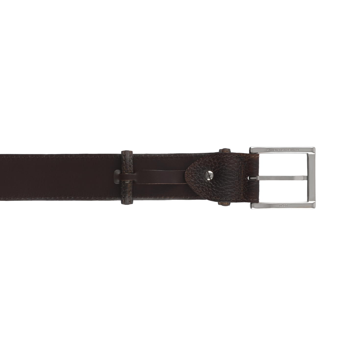 Bontoni Soft Grain Leather Belt in Antico Brown