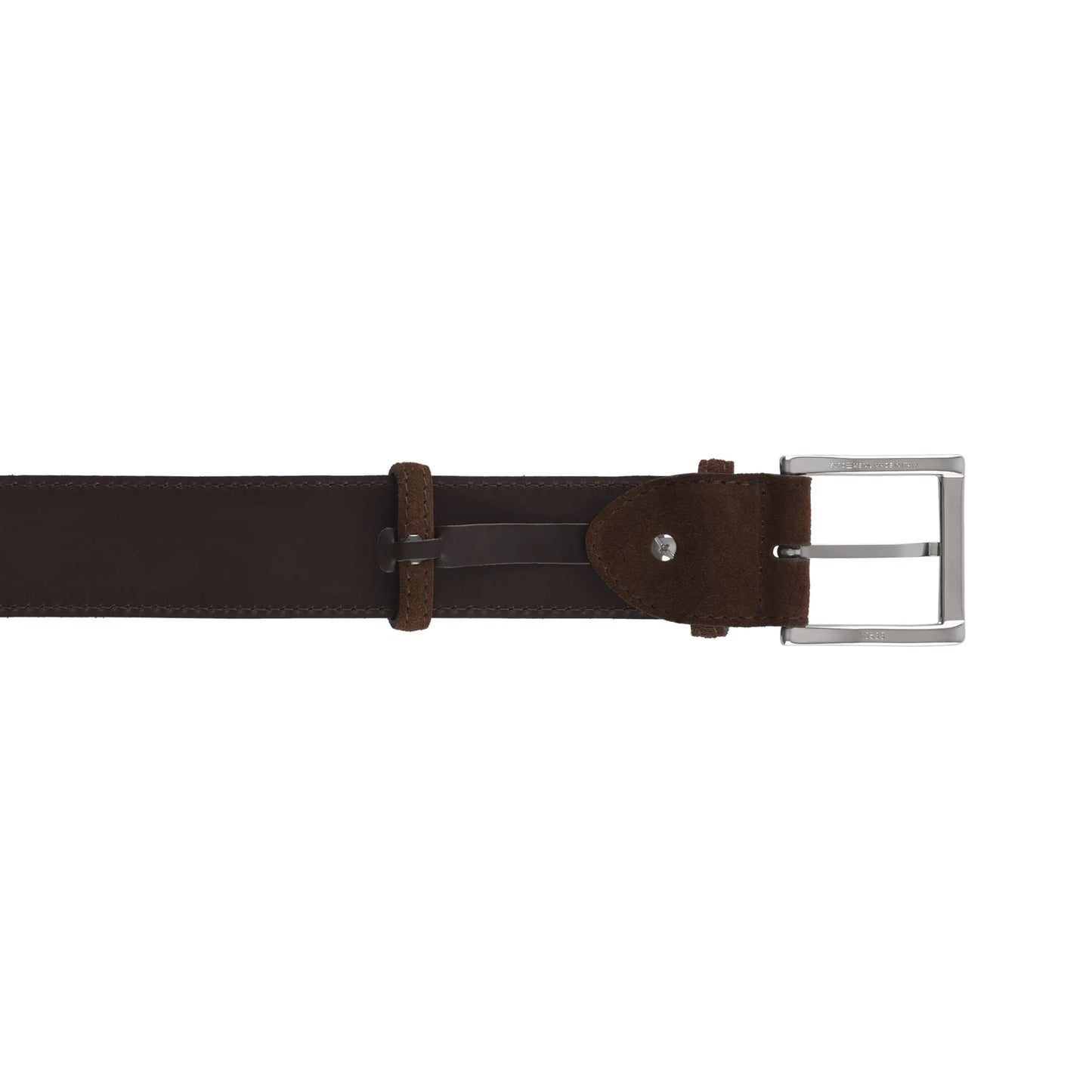 Bontoni Suede Leather Belt in Brown