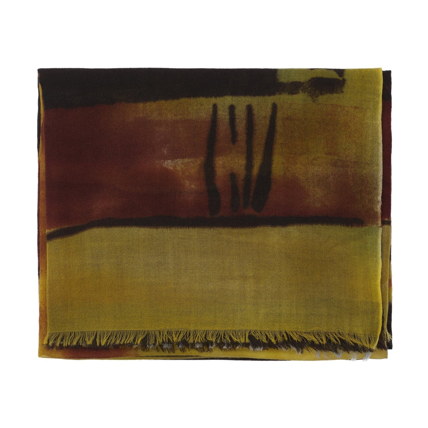 Bontoni Fringed Multicolor Cashmere Scarf - SARTALE