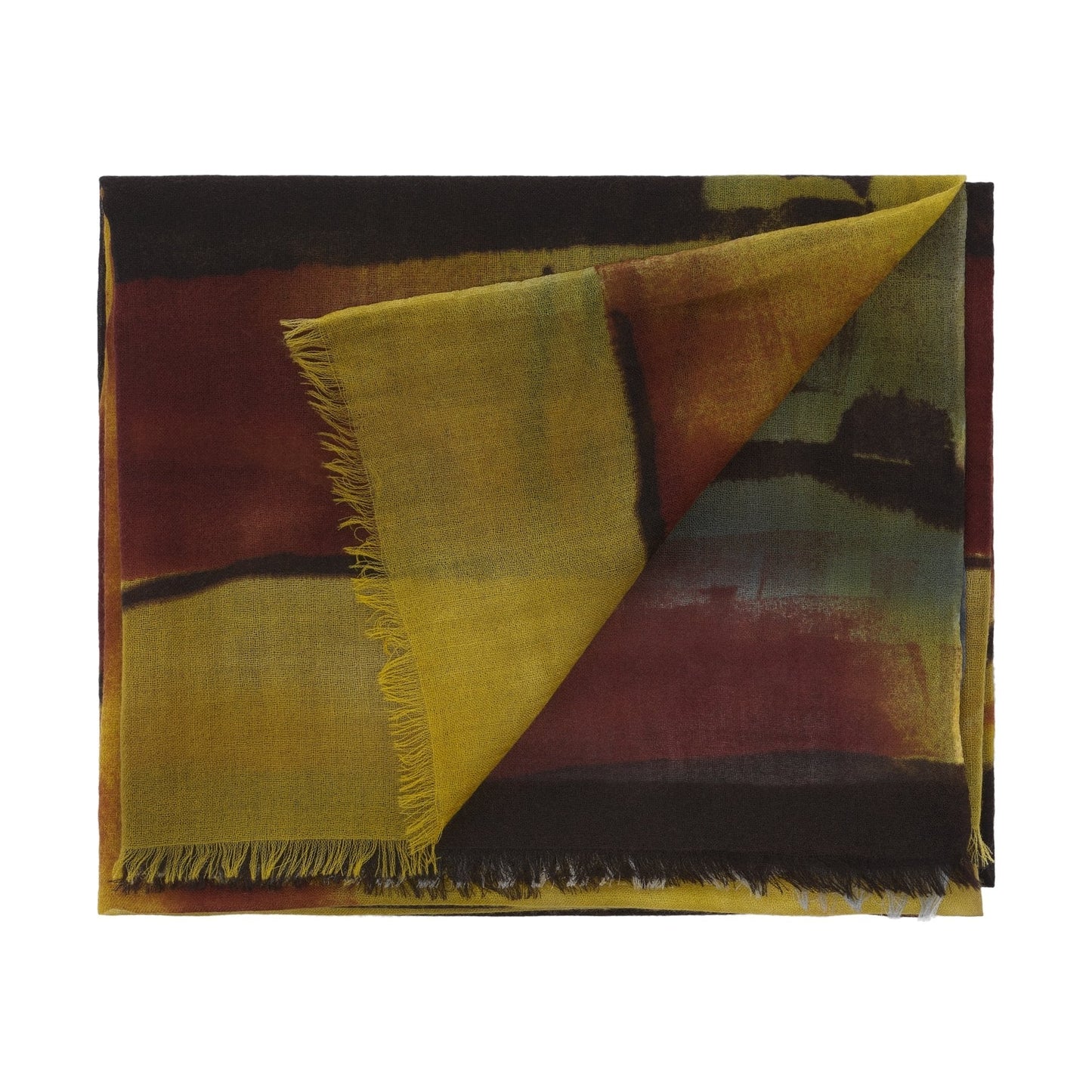 Bontoni Fringed Multicolor Cashmere Scarf - SARTALE