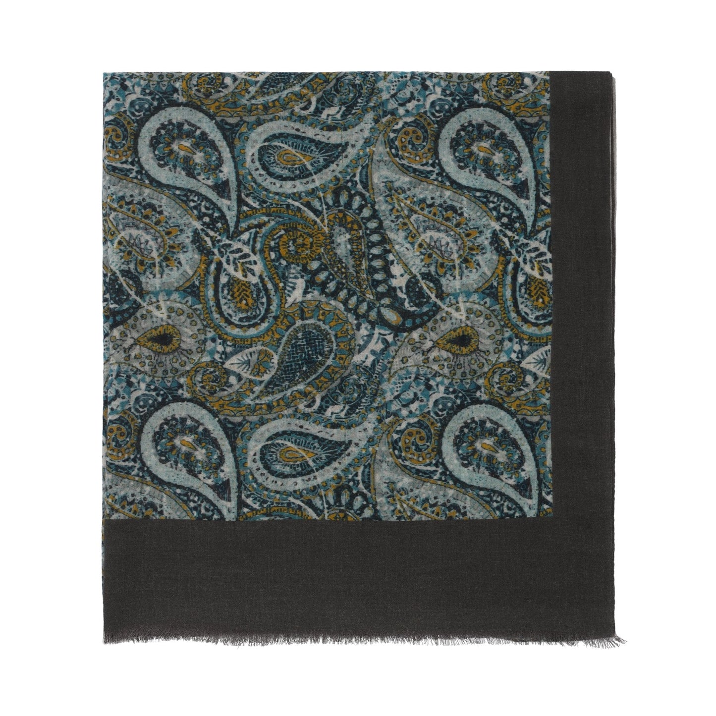 Bontoni Fringed Multicolor Paisley Cashmere Scarf - SARTALE