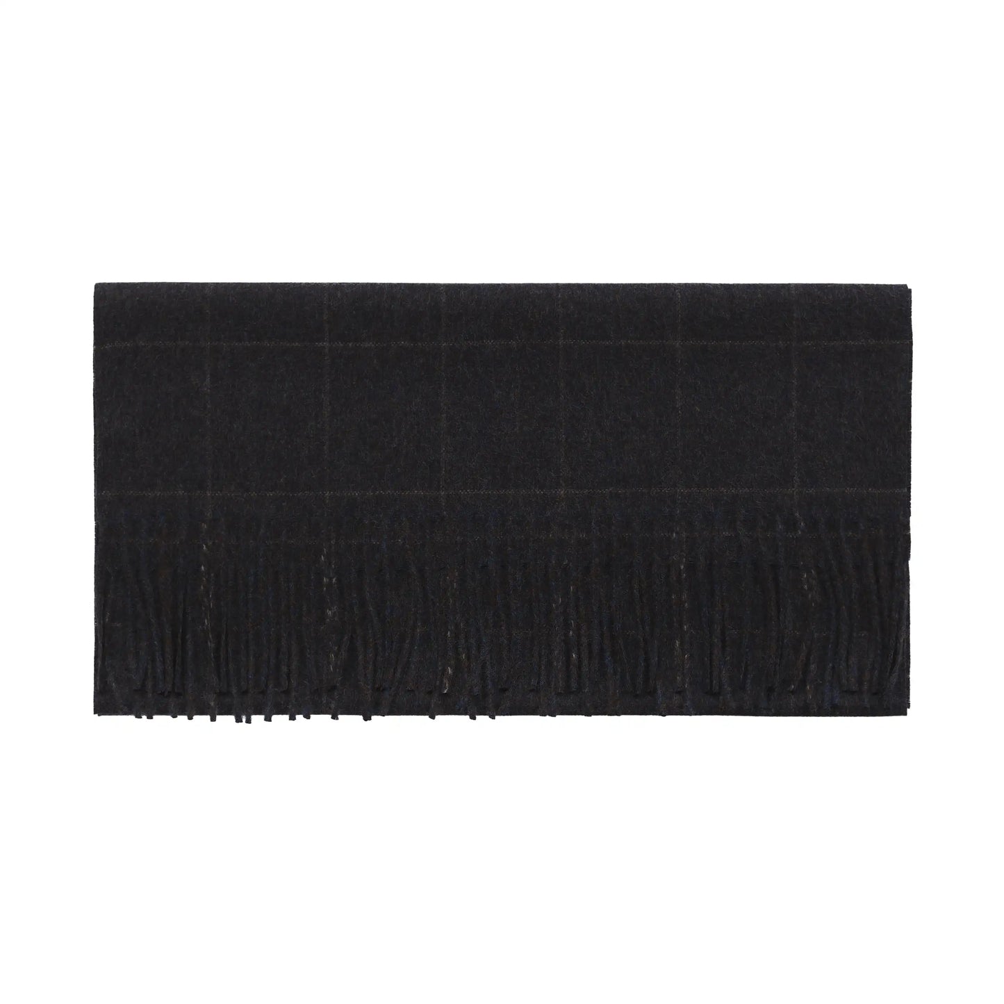 Fringed Checked Cashmere Scarf