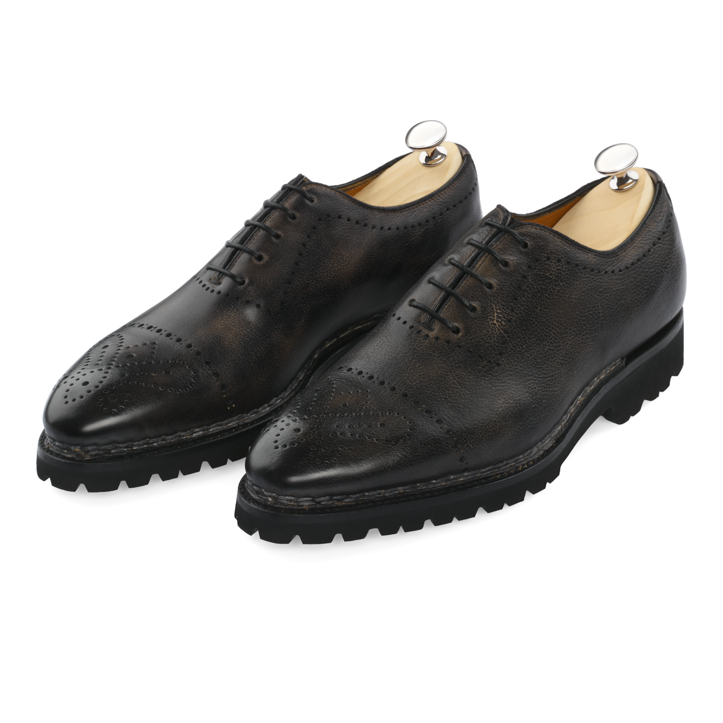 Bontoni "Brera" Five-Eyelet Oxford with Perforated Cap Toe and Medallion - SARTALE