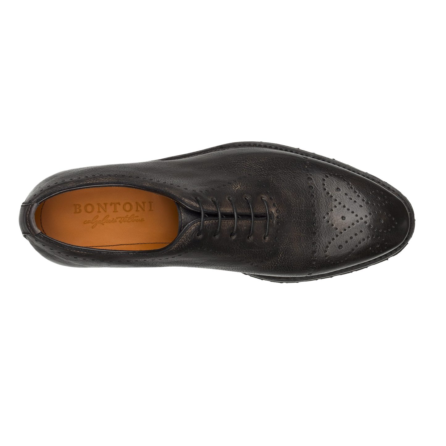 Bontoni "Brera" Five-Eyelet Oxford with Perforated Cap Toe and Medallion - SARTALE