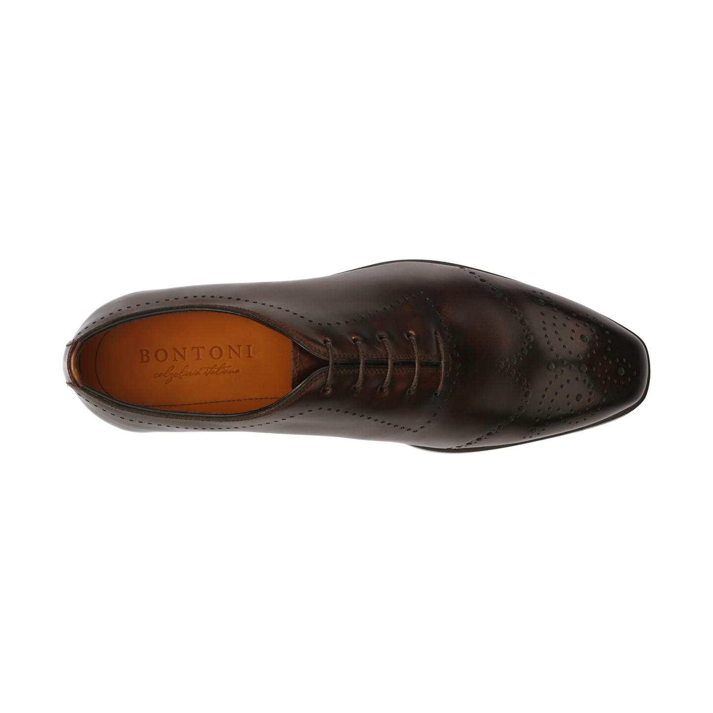 Bontoni "Brera III" Five-Eyelet Wholecut Balmoral with Perforated Details and Medallion - SARTALE