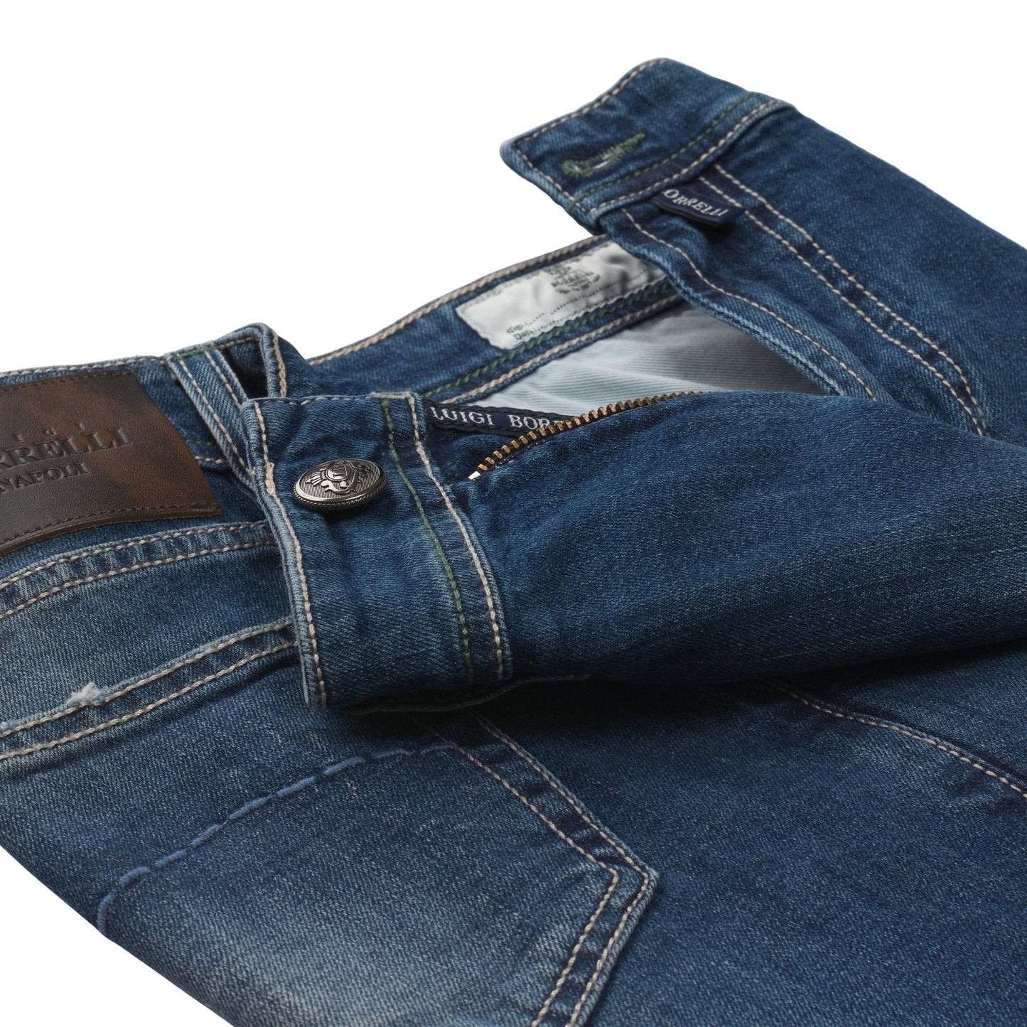 Luigi Borrelli Slim-Fit Stretch-Denim Jeans - SARTALE
